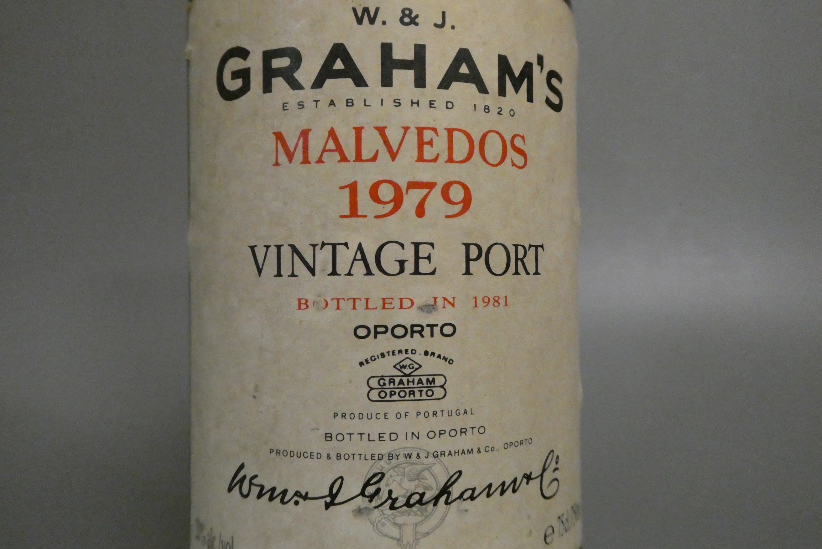 1 bottle Graham's Malvedos 1979 vintage port, bottled 1981 Image