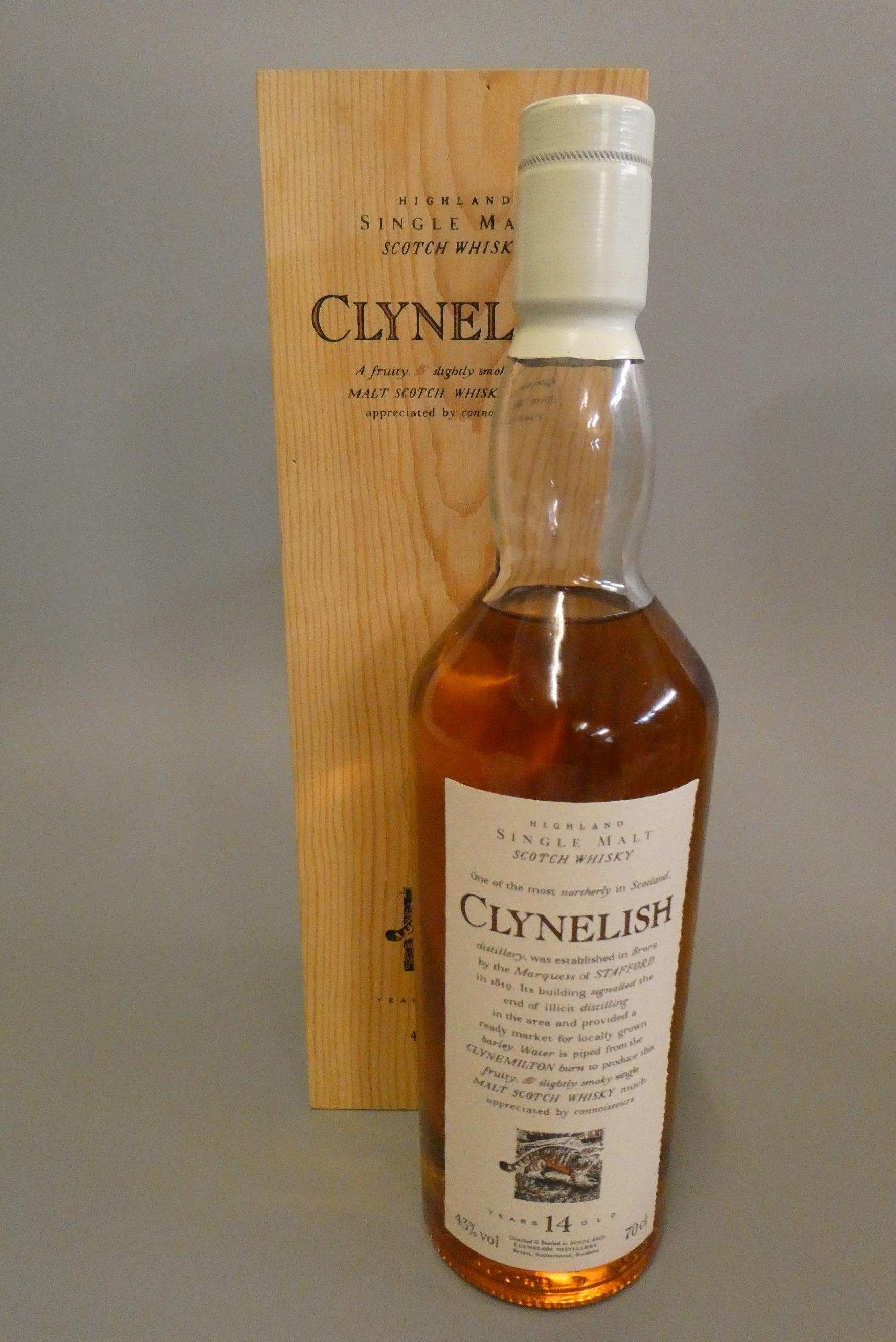 1 bottle Clynelish 14 year old Highland single malt whisky, 43%, wood box (Est. plus 24% premium Image