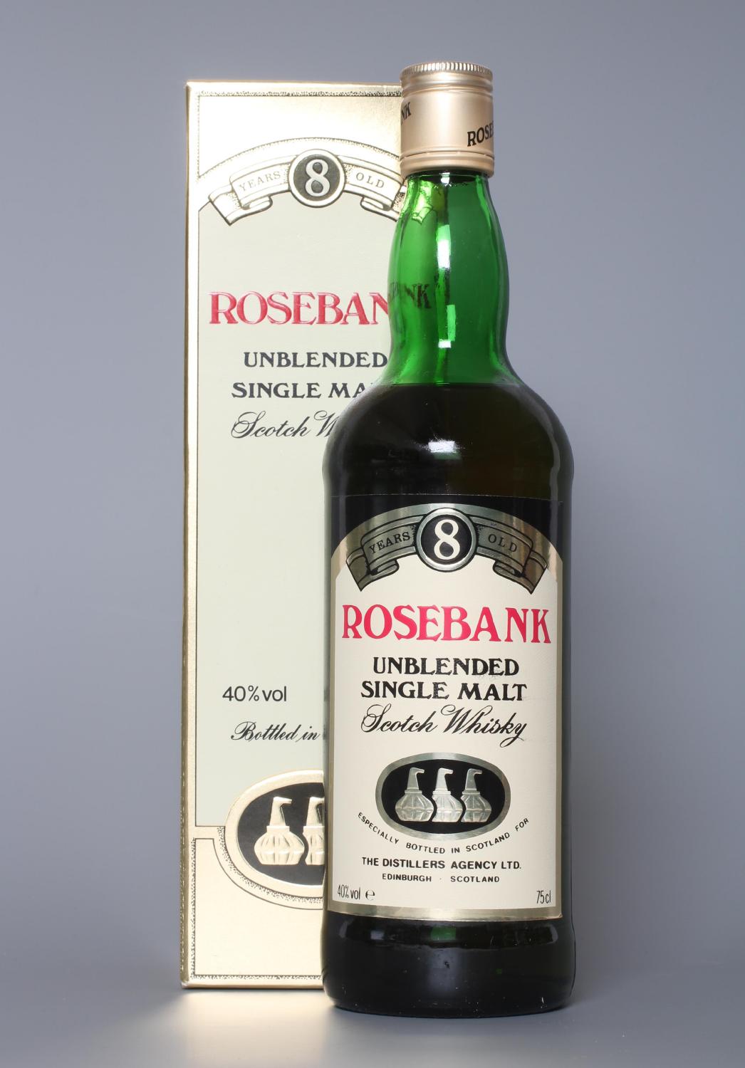 1 bottle Rosebank 8 year old single malt scotch whisky, 40%, boxed (Est. plus 24% premium inc. VAT) Image