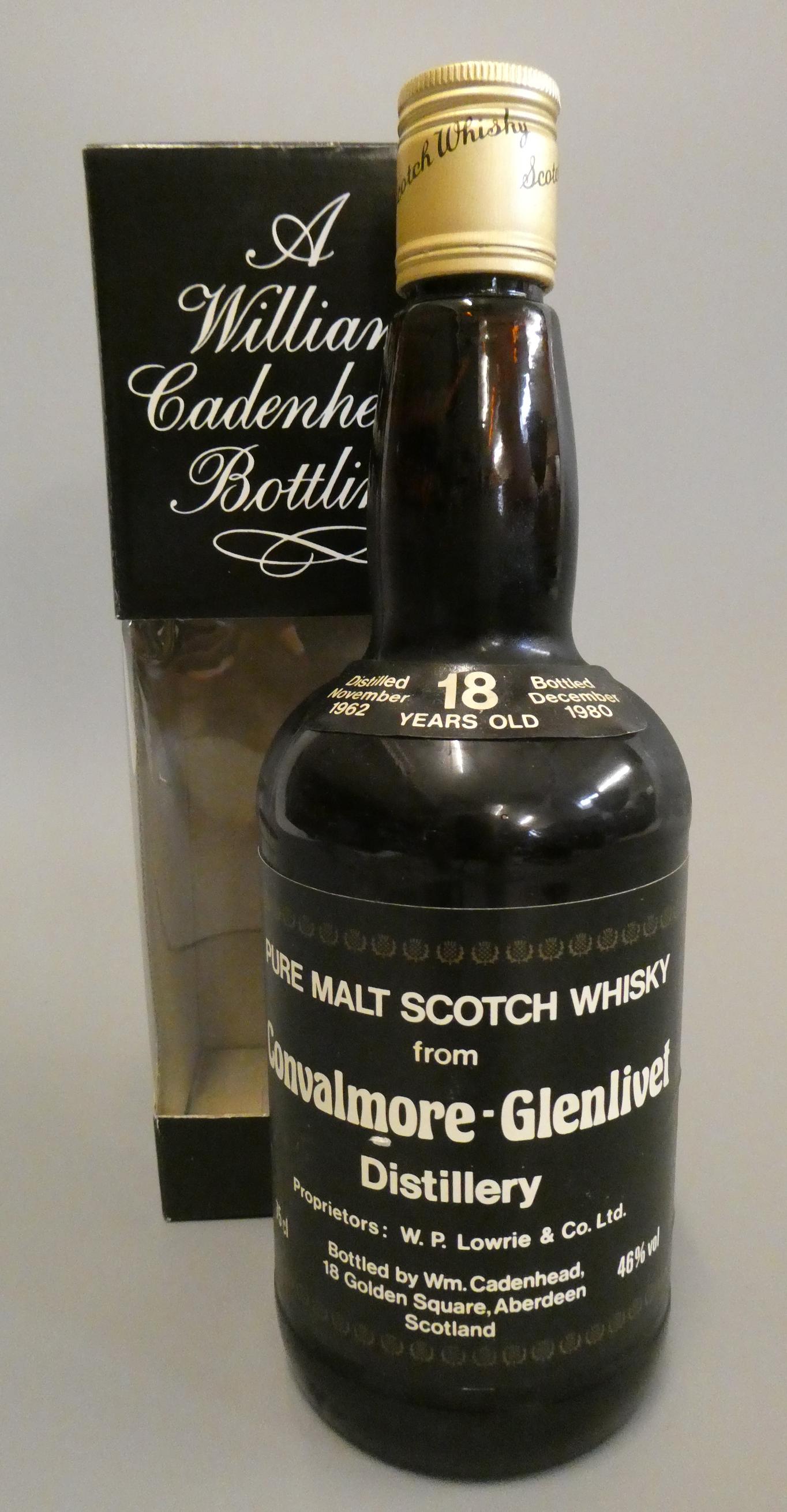 1 bottle Convalmore-Glenlivet 18 year old pure malt whisky, 46%, distilled November 1962, bottled Image
