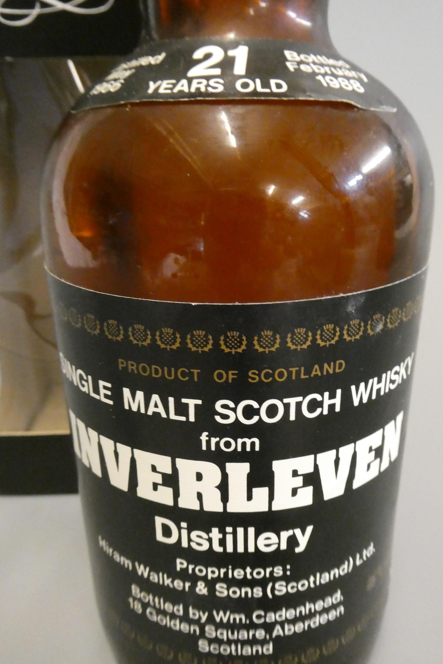 1 bottle Inverleven 21 year old single malt whisky, 46%, distilled May 1966, bottled February 1988, Image