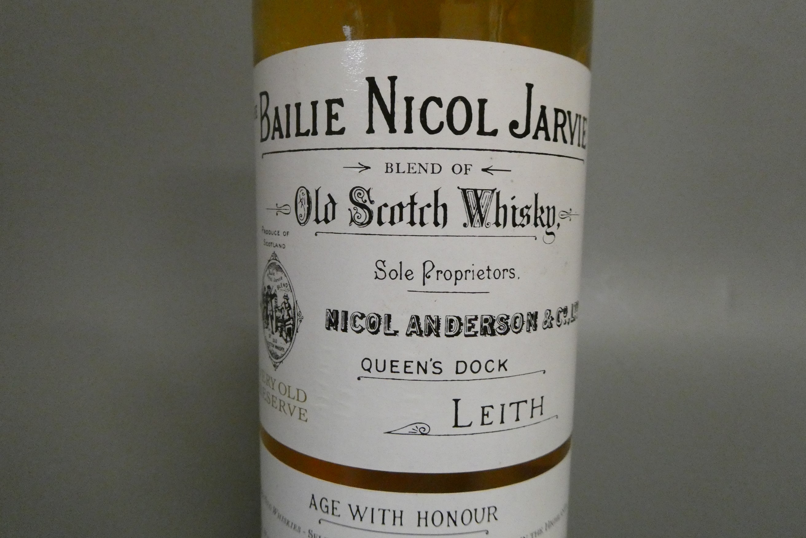 1 bottle The Bailie Nicol Jarvie old sctoch whisky, 40%, Leith (Est. plus 24% premium inc. VAT) Image