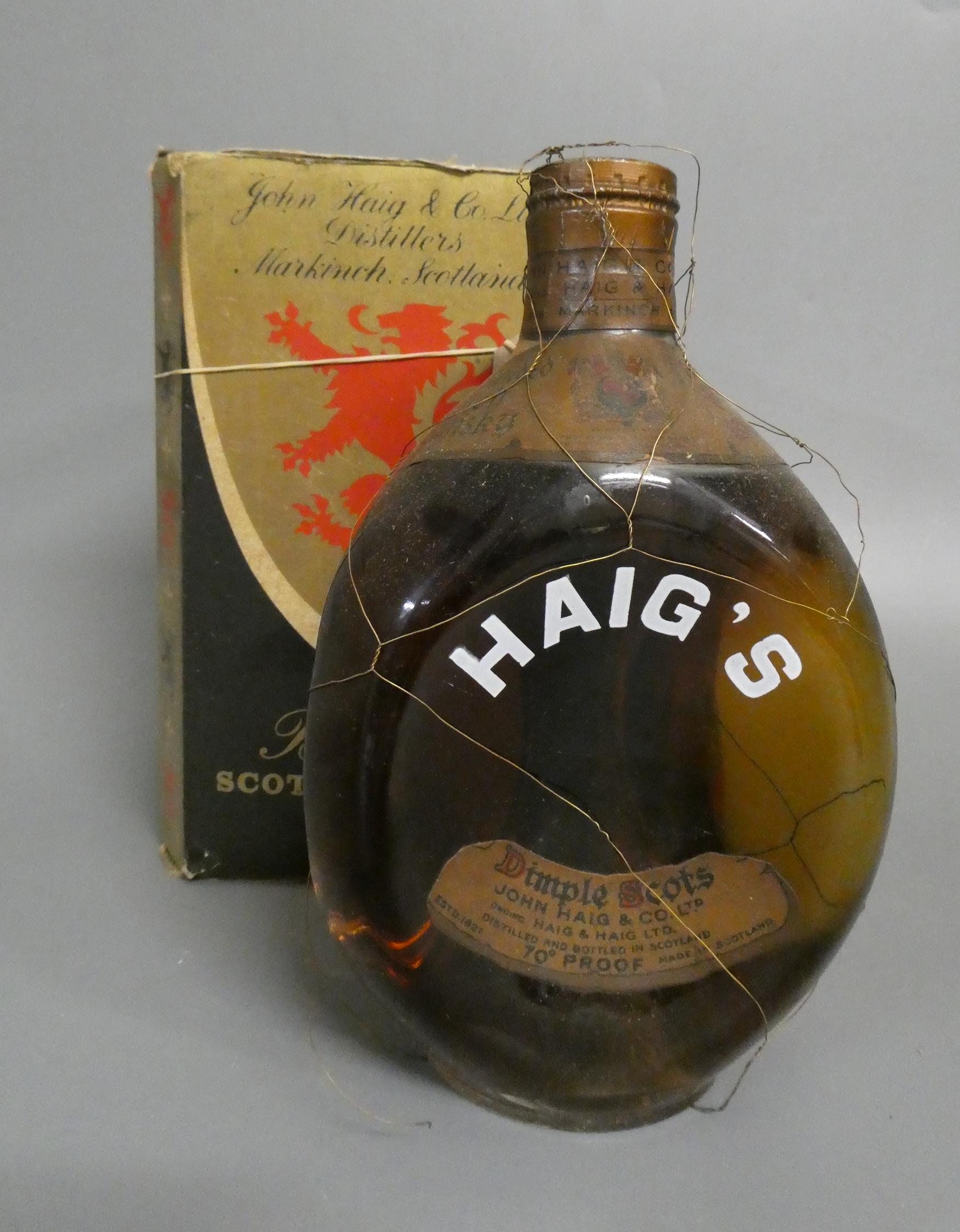 1 bottle vintage Dimple Haig scotch whisky, cap top, boxed (Est. plus 24% premium inc. VAT) Image