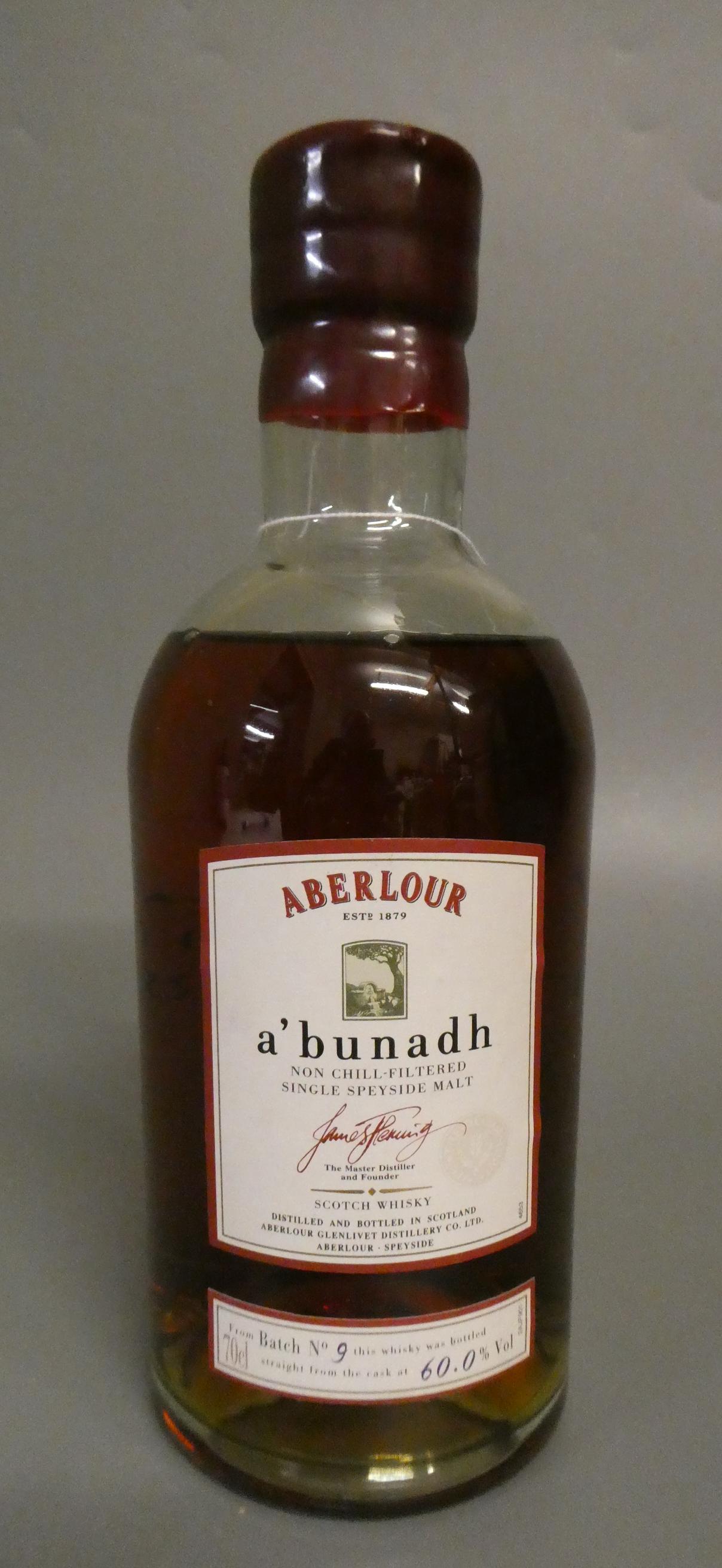 1 bottle Aberlour a'bunadh single Speyside malt whisky, batch no.9, 60% vol. (Est. plus 24% premium Image