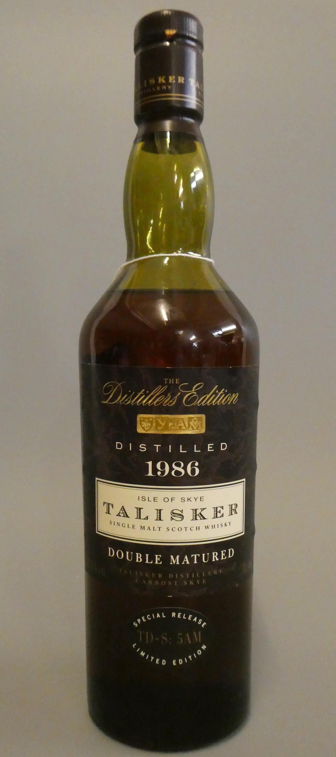 1 bottle Talisker The Distillers Edition double matured Skye single malt whisky, distilled 1986, Image