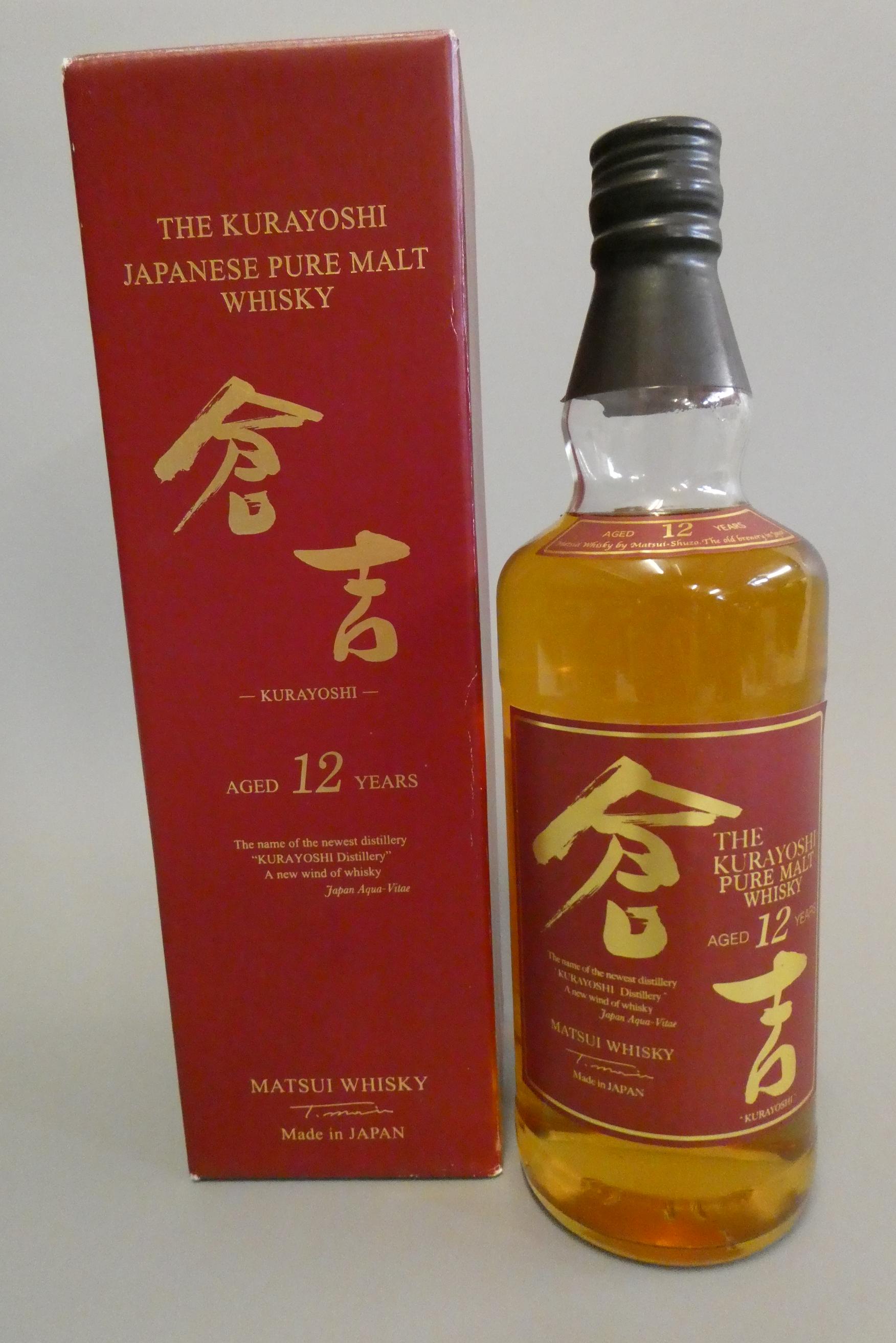 1 bottle Matsui The Kurayoshi 12 year old Japanese pure malt whisky, boxed (Est. plus 24% premium Image