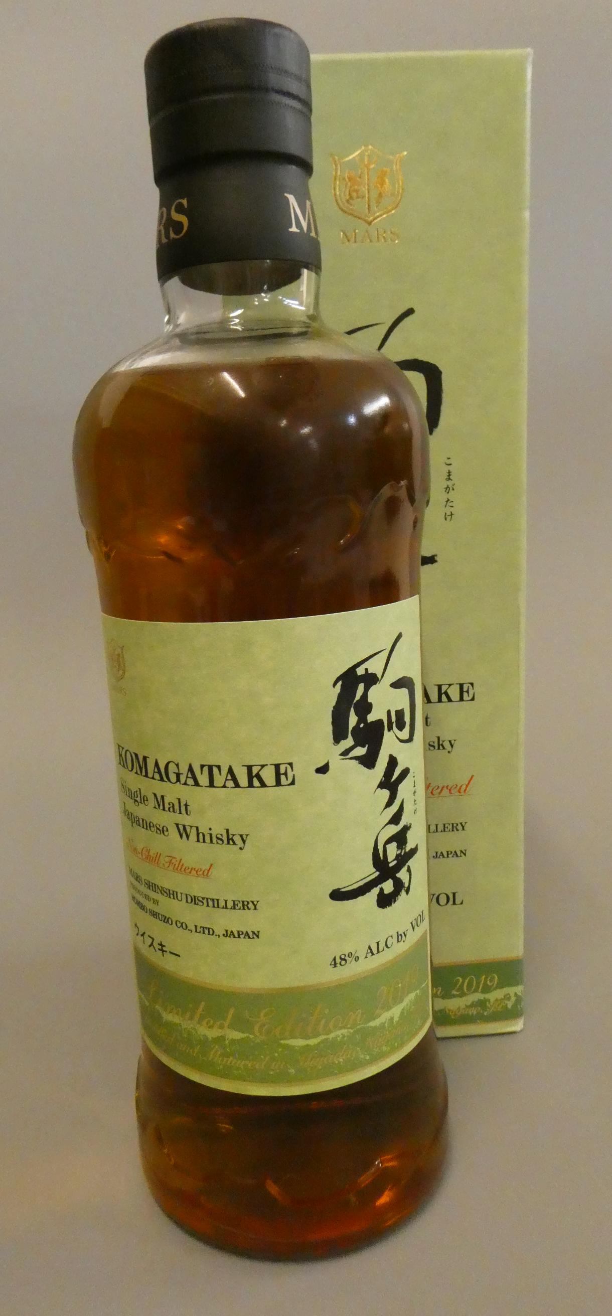 1 bottle Komagatake Japanese single malt whisky, Mars Shinshu distillery, 2019 limited edition, 48% Image