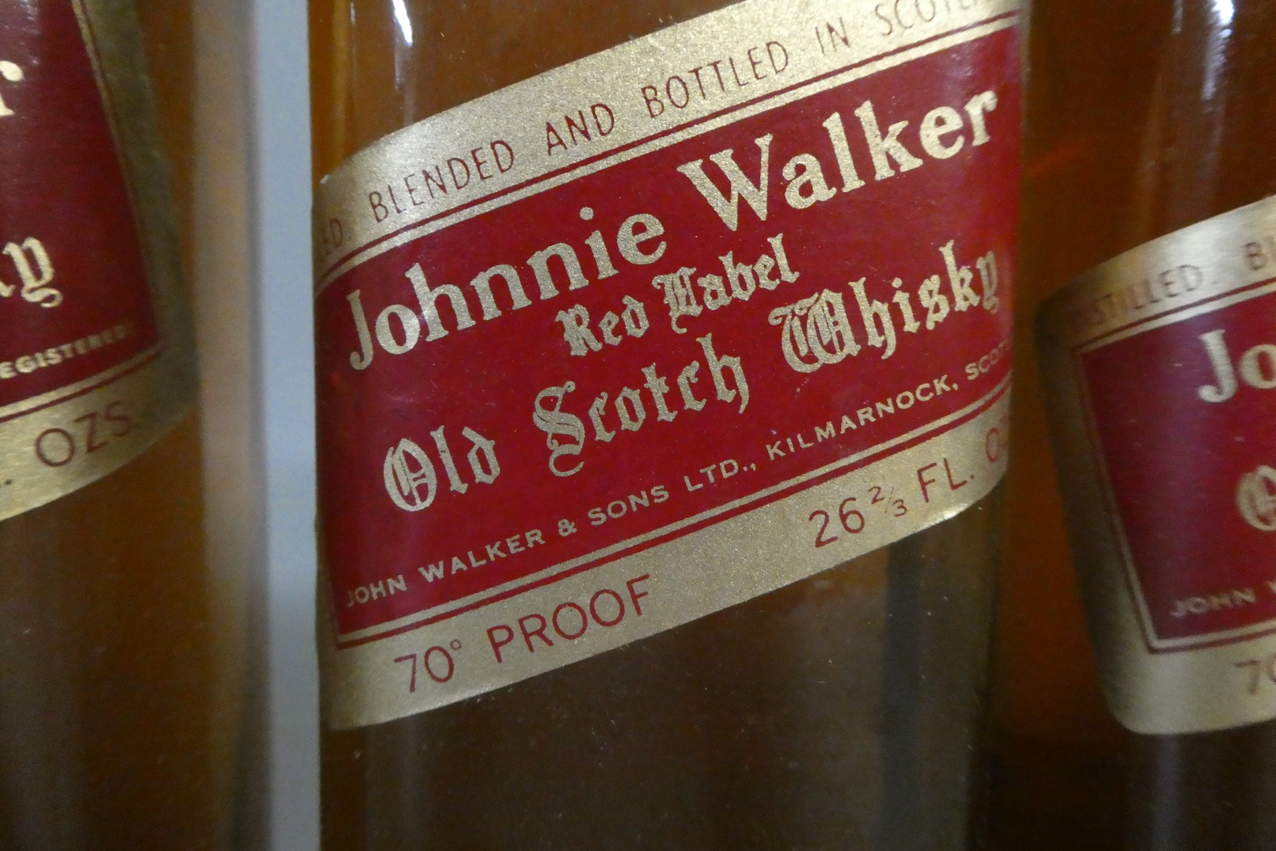 5 bottles Johnnie Walker Red Label Old Scotch Whisky, 70°, 26 3/4 fl. ozs. (Est. plus 24% premium Image