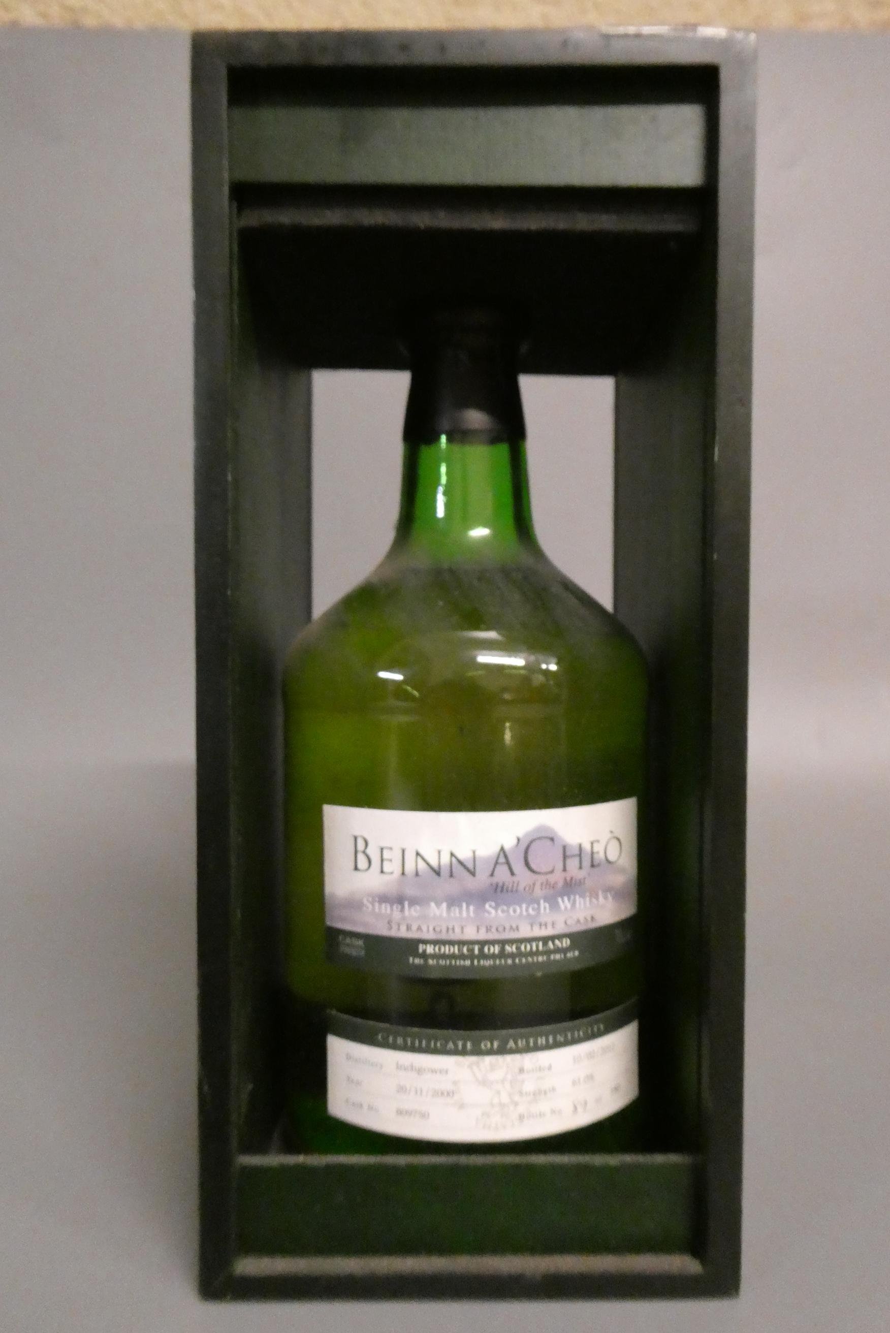 1 bottle Beinn A'Cheo old single malt whisky, Inchgower distillery, limited edition 89 of 180, Year Image