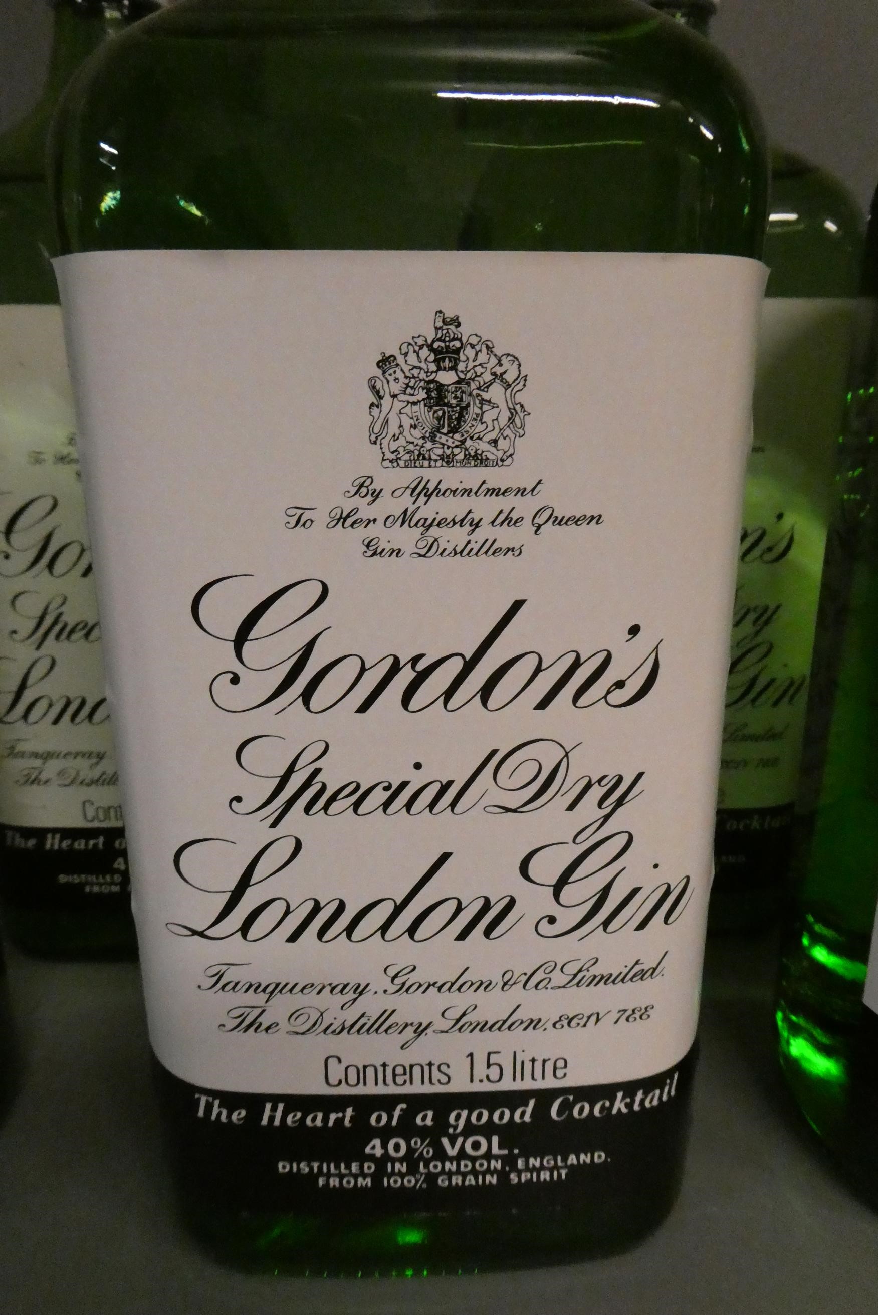 6 1.5 litre bottles of Gordons Special Dry London Gin, 40%, OC (Est. plus 24% premium inc. VAT) Image