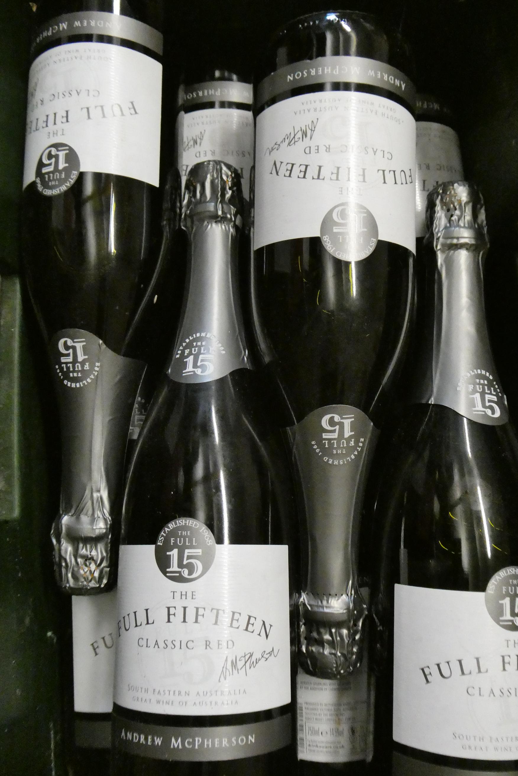 12 bottles The Full Fifteen classic red sparkling Australian wine, Andrew McPherson (Est. plus 24% Image