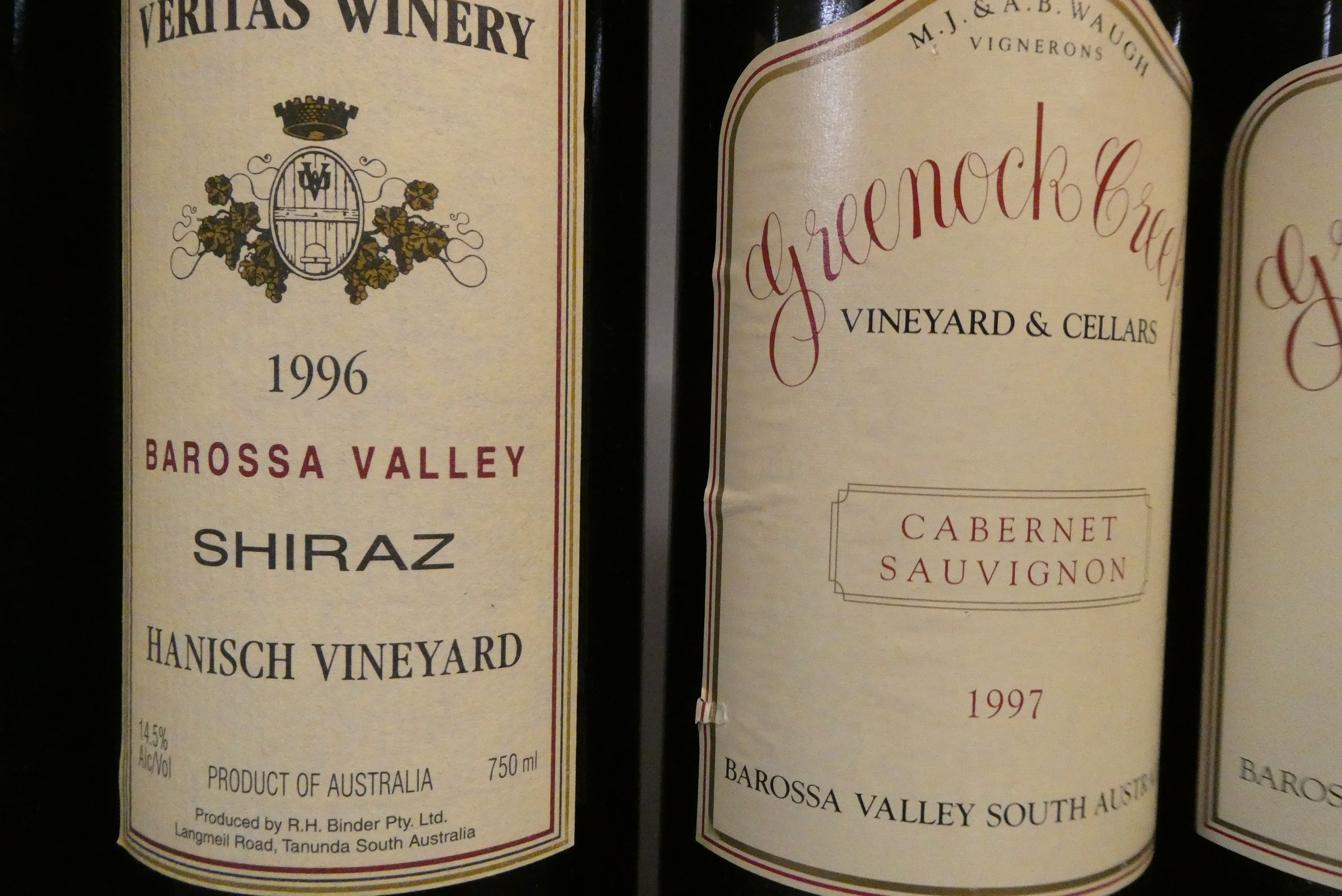 4 bottles of Australian Barossa valley reds, comprising 2 Greenock Creek, 1998, cabernet sauvignon, Image