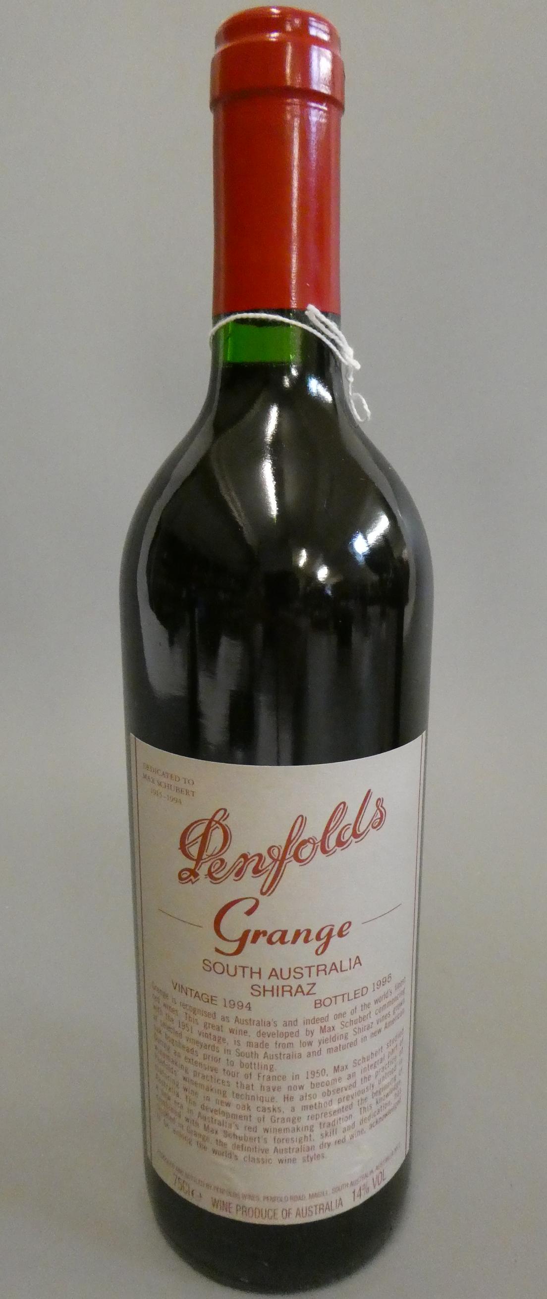 1 bottle Penfolds, 1994, Grange, South Australia Shiraz, bottled 1995 (Est. plus 24% premium inc. Image