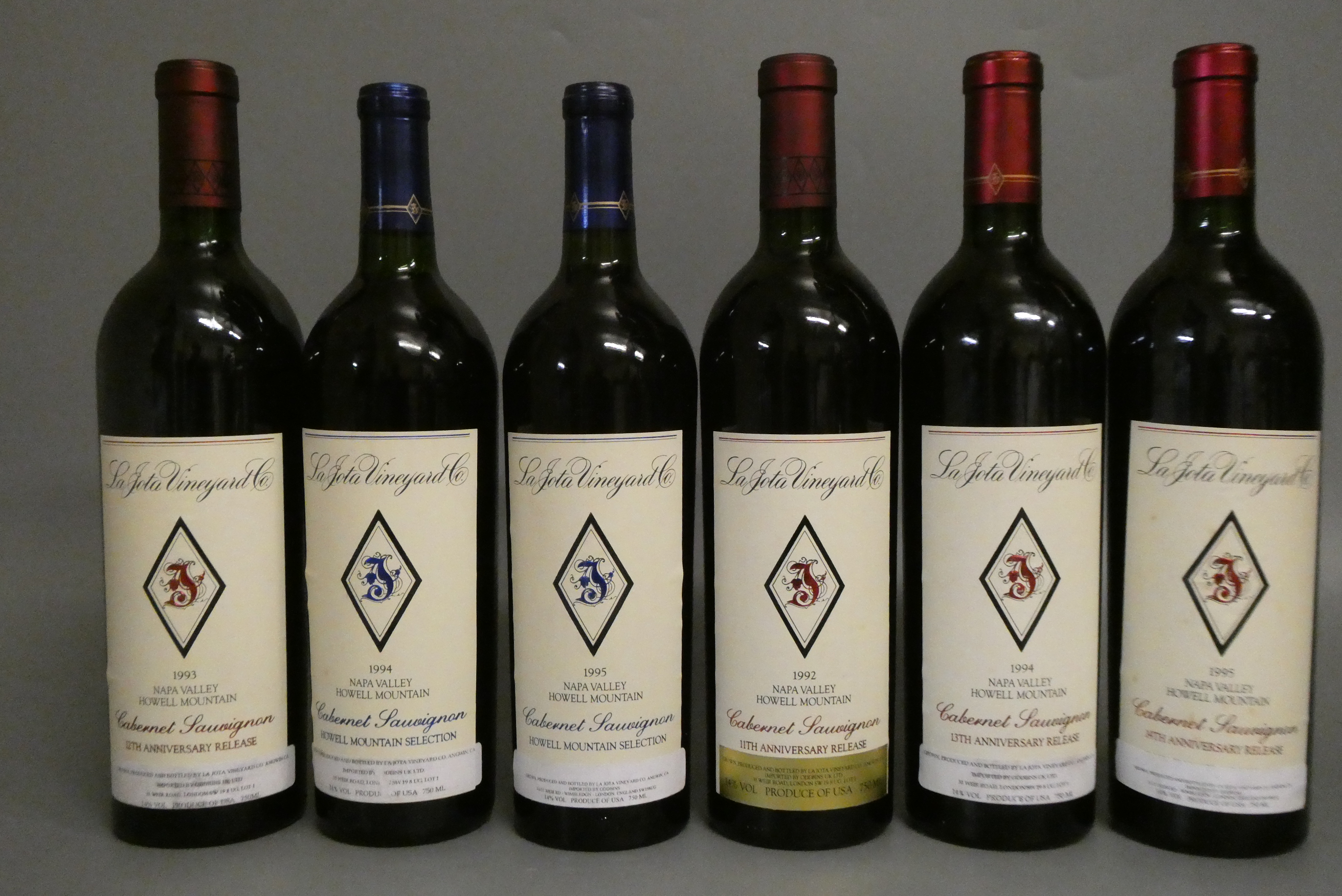 6 bottles La Jota Valley Cabernet Sauvignon Image