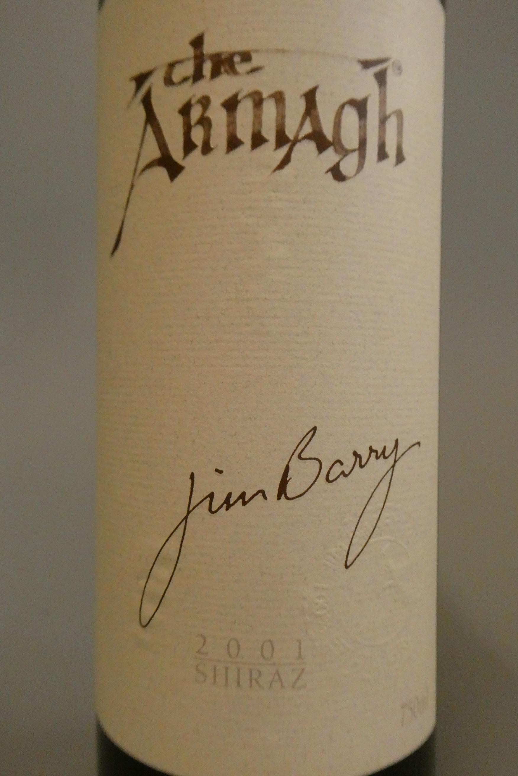 1 bottle The Armagh, 2001, Jim Barry, shiraz (Est. plus 24% premium inc. VAT) Image