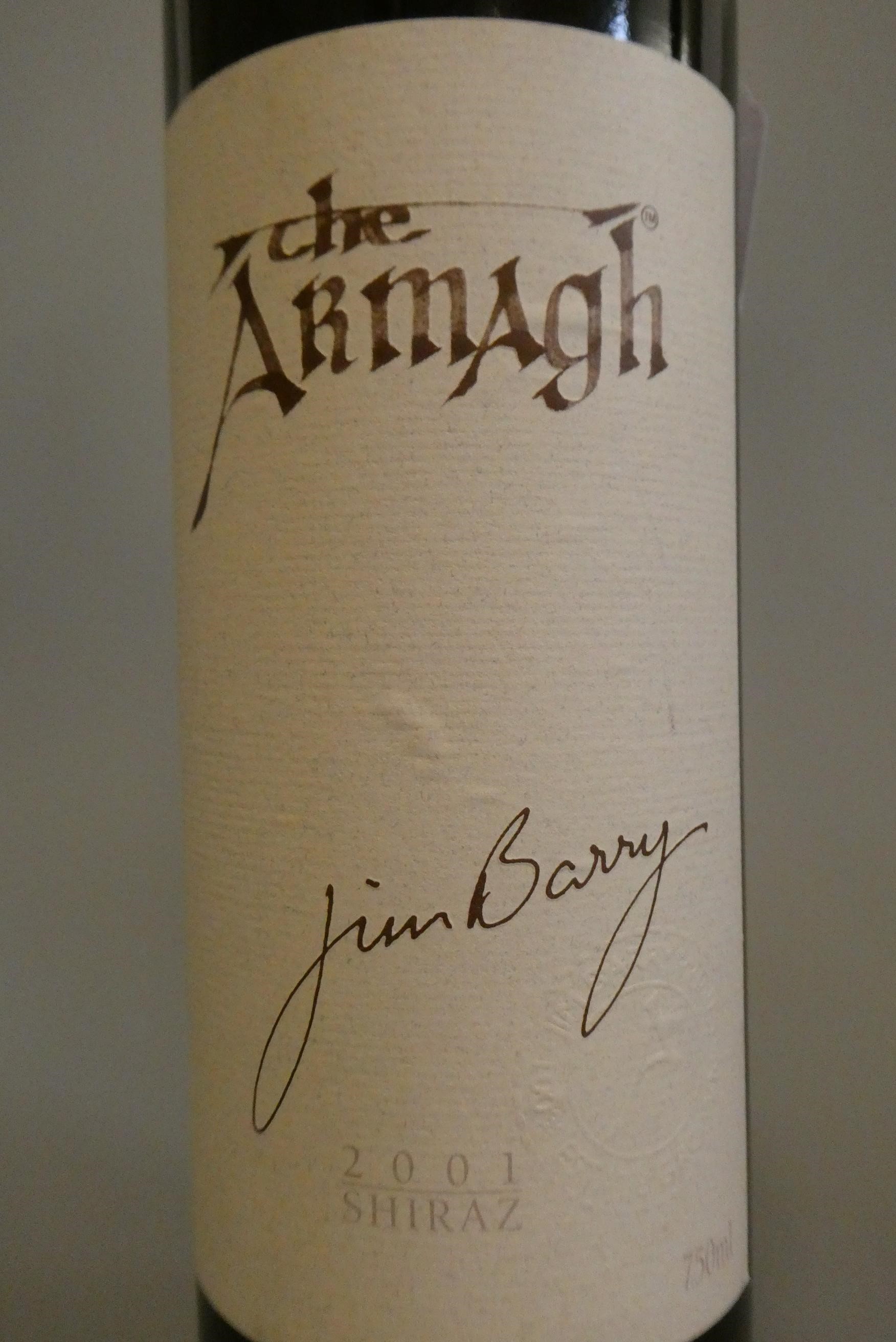 1 bottle The Armagh, 2001, Jim Barry, shiraz (Est. plus 24% premium inc. VAT) Image