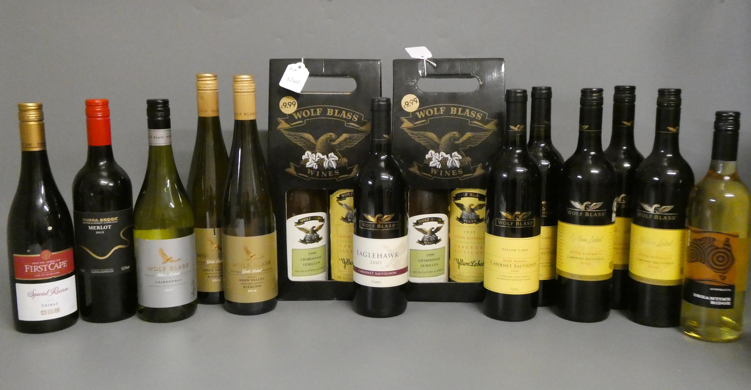 16 bottles of mainly Wolf Blass Australian wine Image