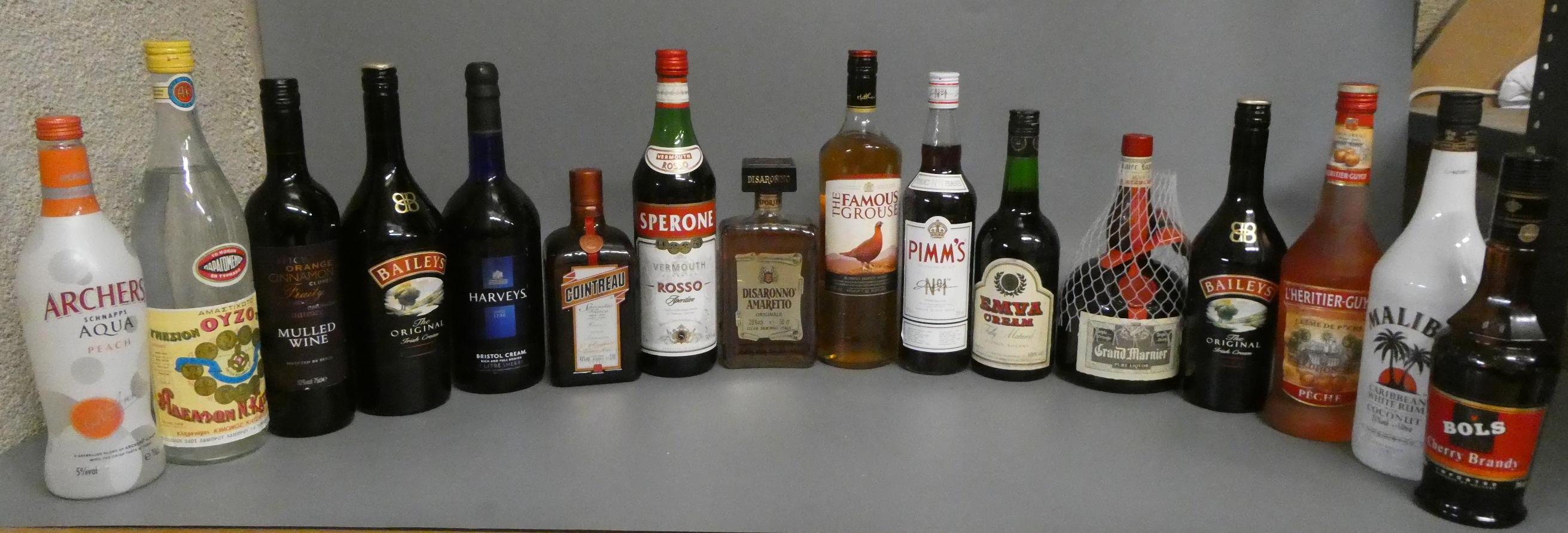 A quantity of mixed spirits & liqueurs Image
