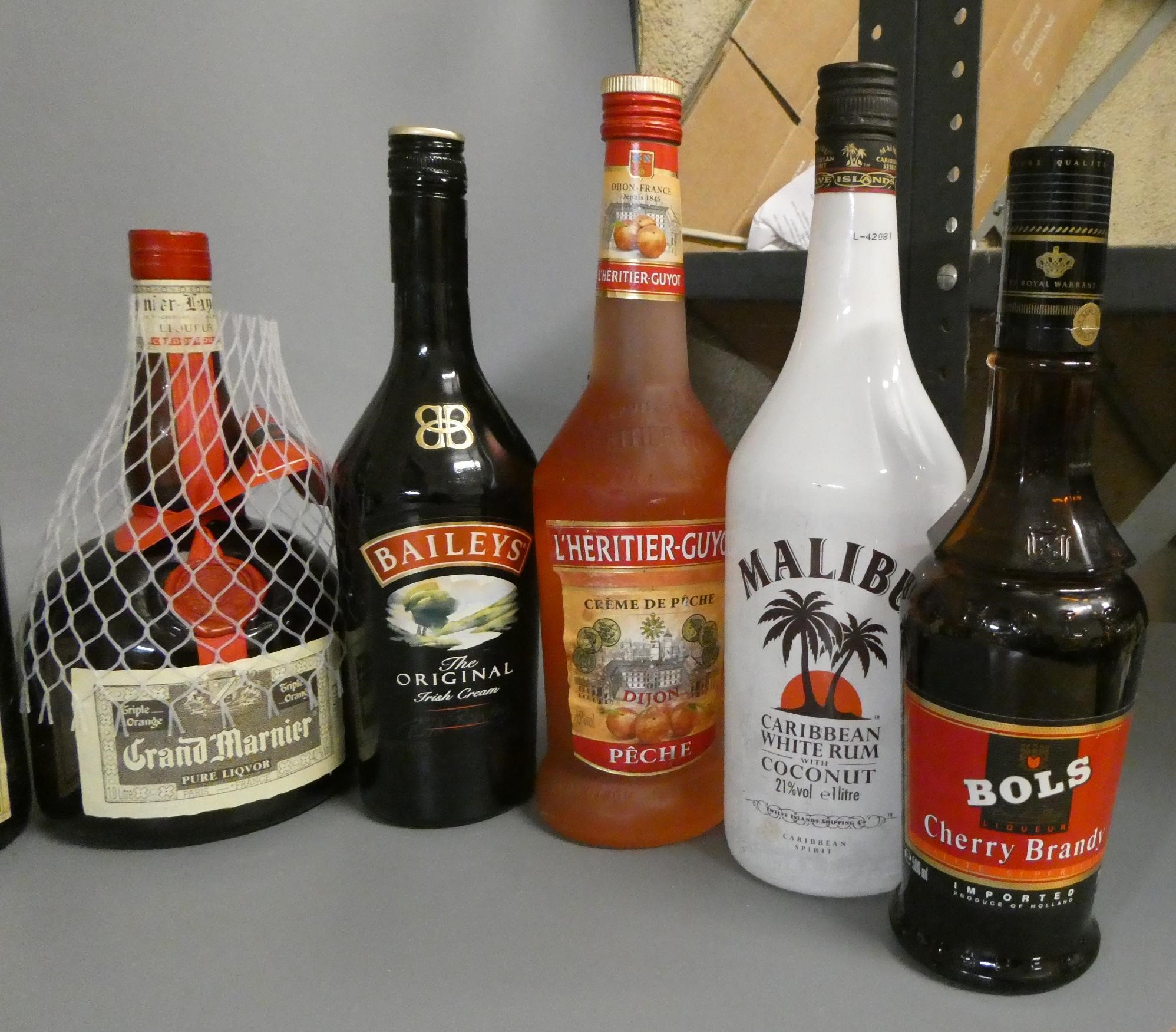 A quantity of mixed spirits & liqueurs Image