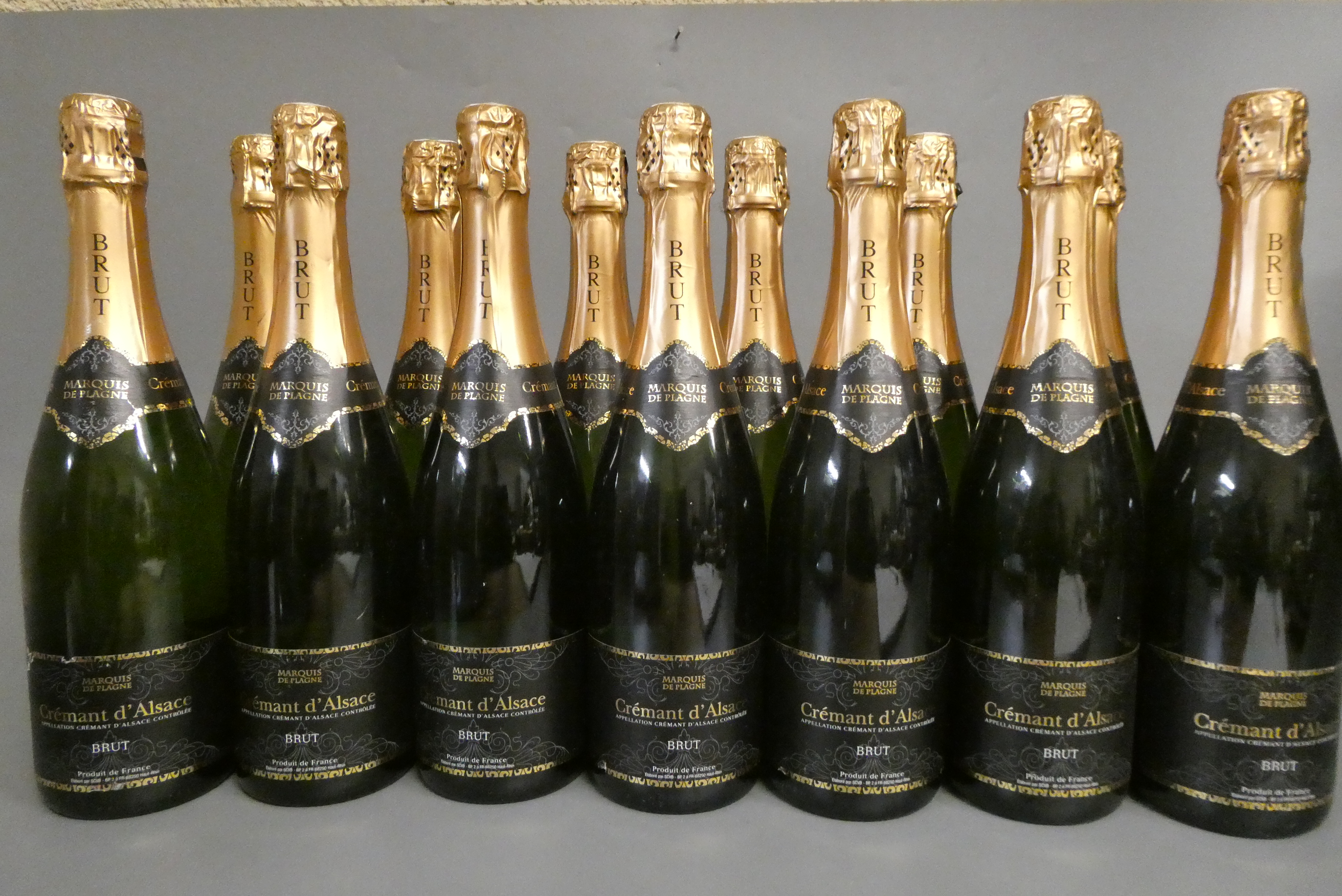 14 bottles Cremant d'Alsace, Marquis de Plagne, brut (Est. plus 24% premium inc. VAT) Image