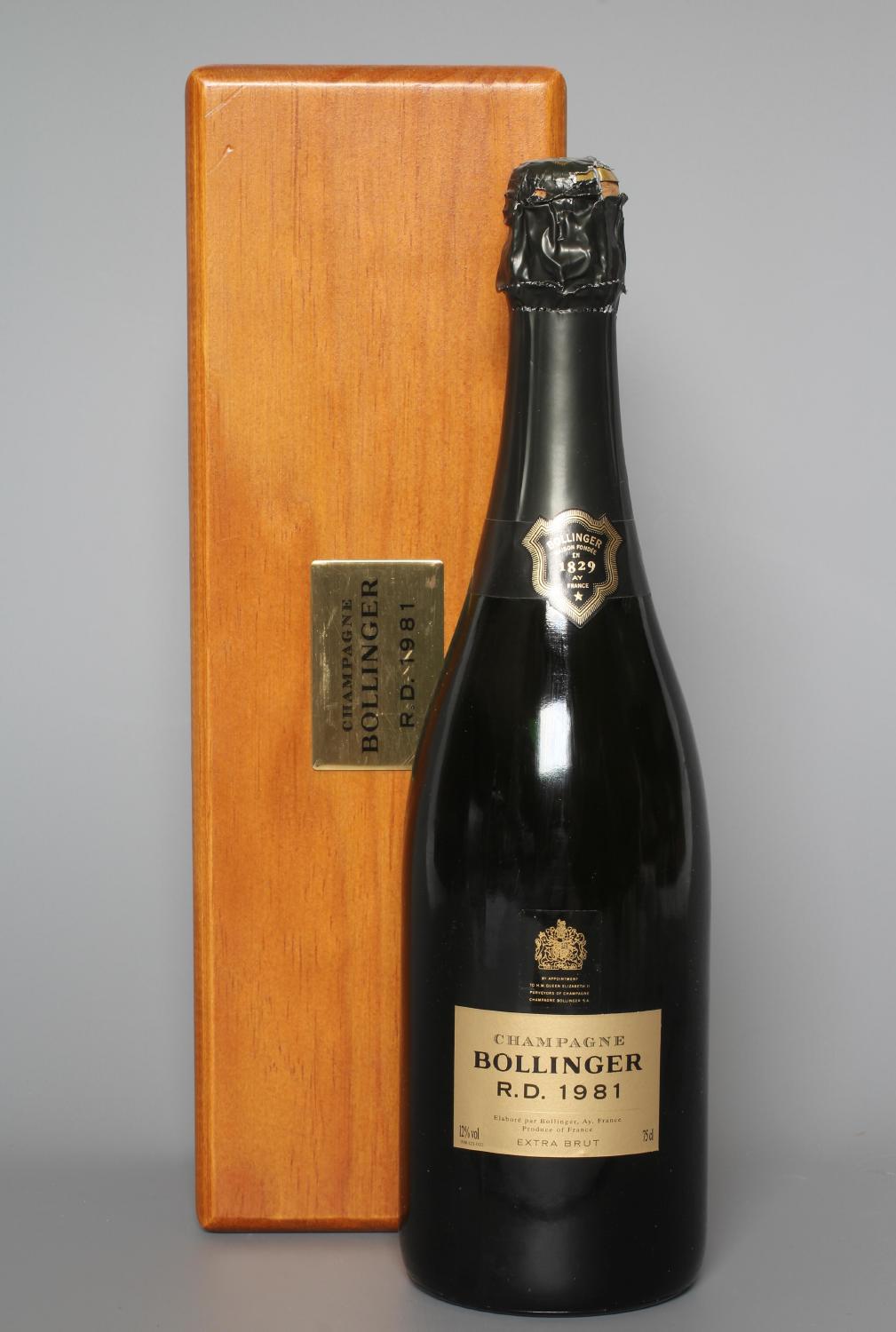 1 bottle Bollinger, R.D. 1981, extra brut champagne, wooden box (Est. plus 24% premium inc. VAT) Image