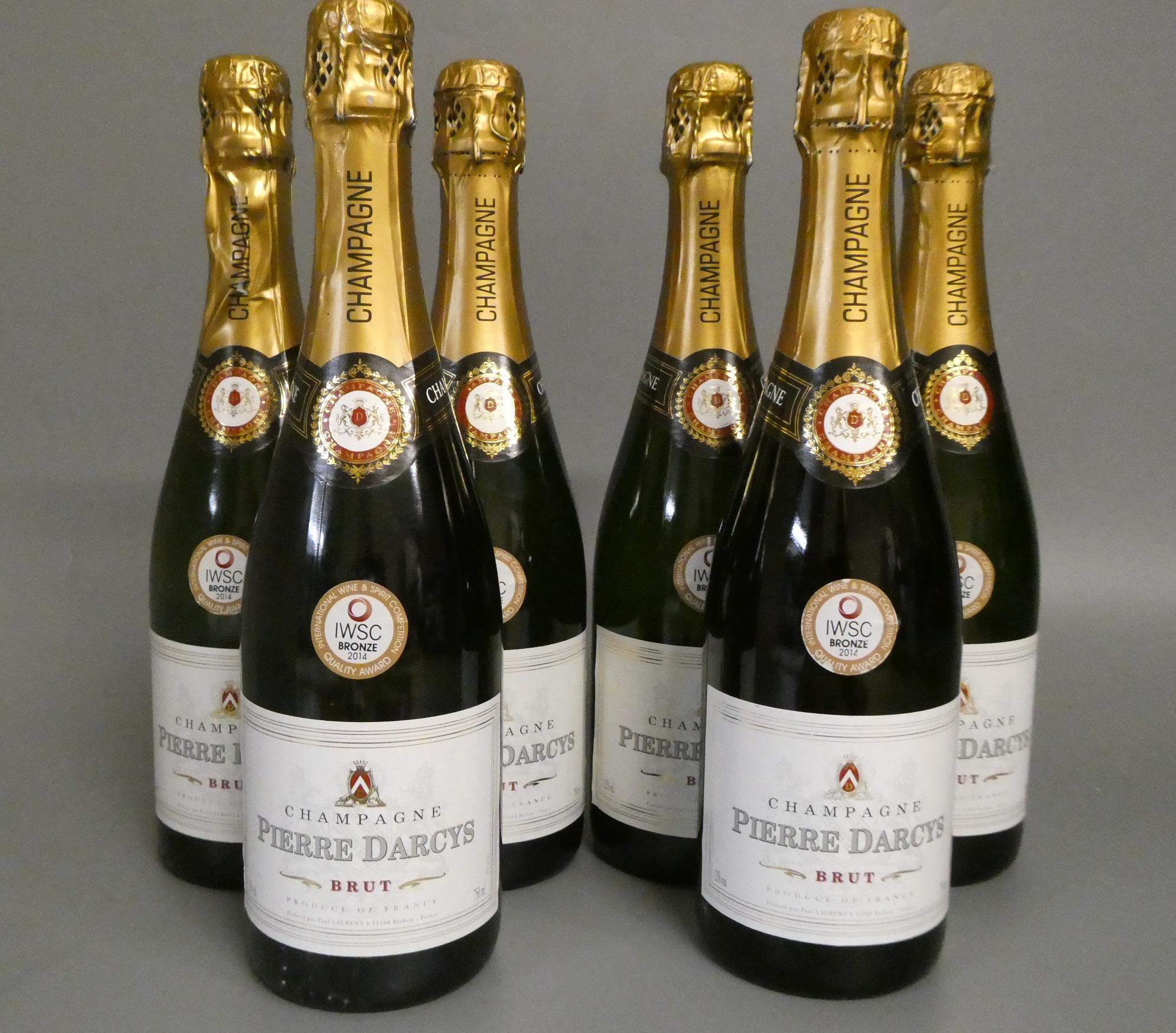 6 bottles Pierre Darcys champagne brut, OC (Est. plus 24% premium inc. VAT) Image