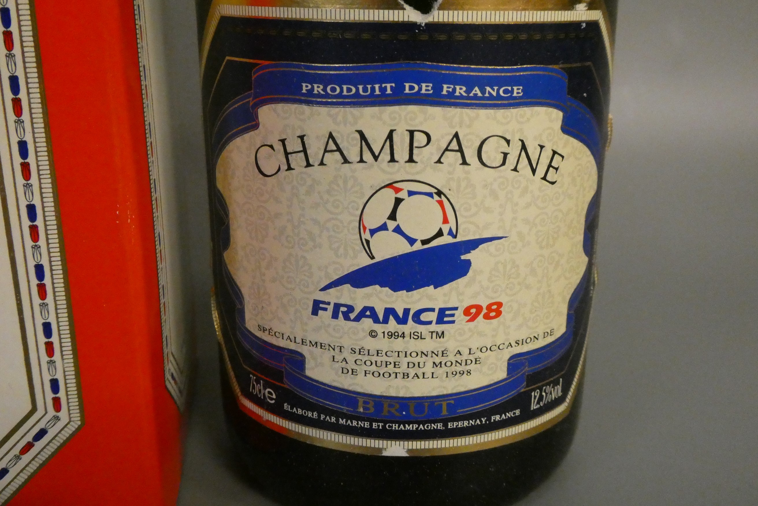 3 bottles France 98 Champagne, two boxed (Est. plus 24% premium inc. VAT) Image