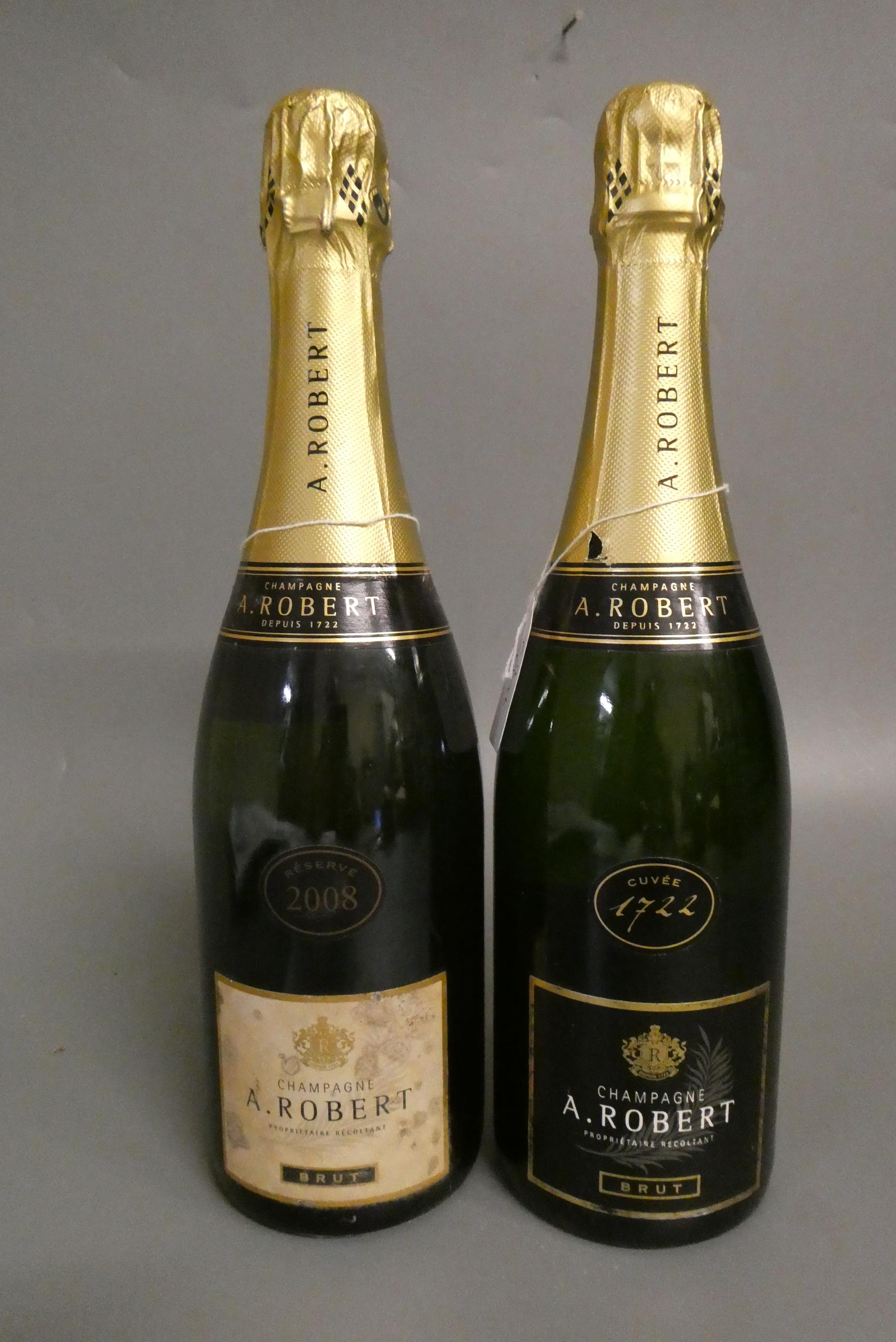 2 bottles A. Robert brut champagne, comprising 1 2008 vintage & 1 cuvee 1722 (Est. plus 24% premium Image