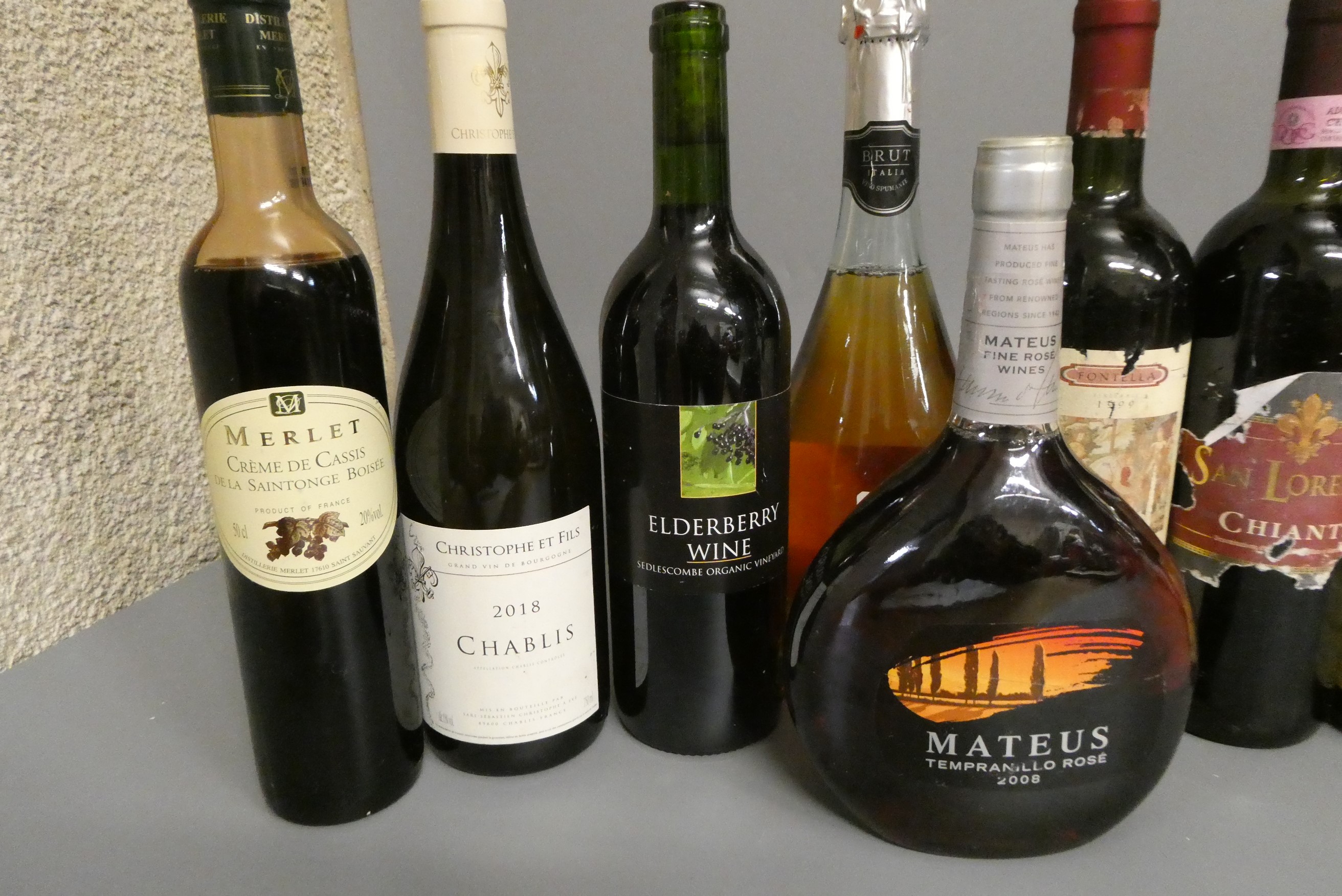 15 bottles of French & European wine Image