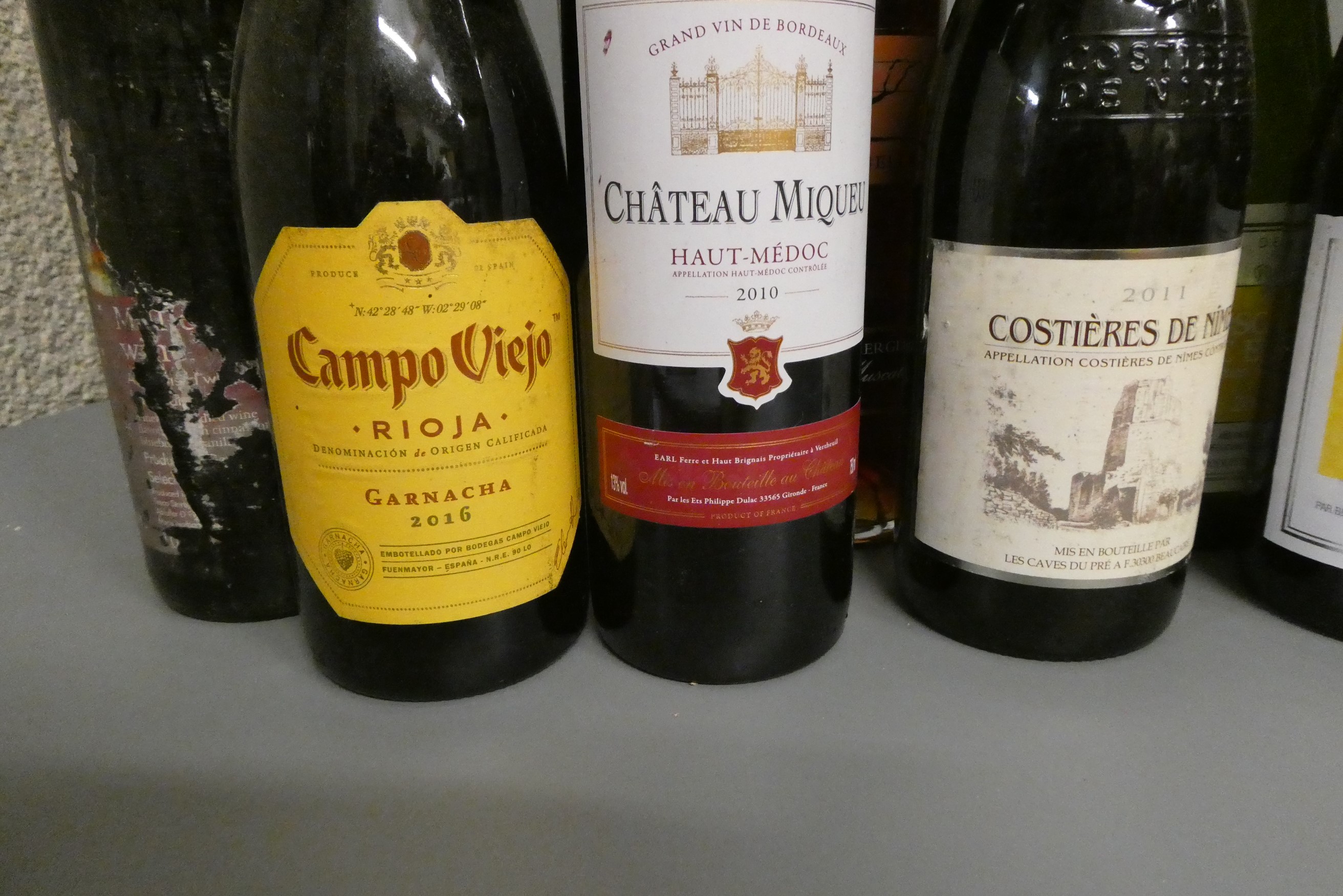 15 and 1 half bottles of mainly French wine Image