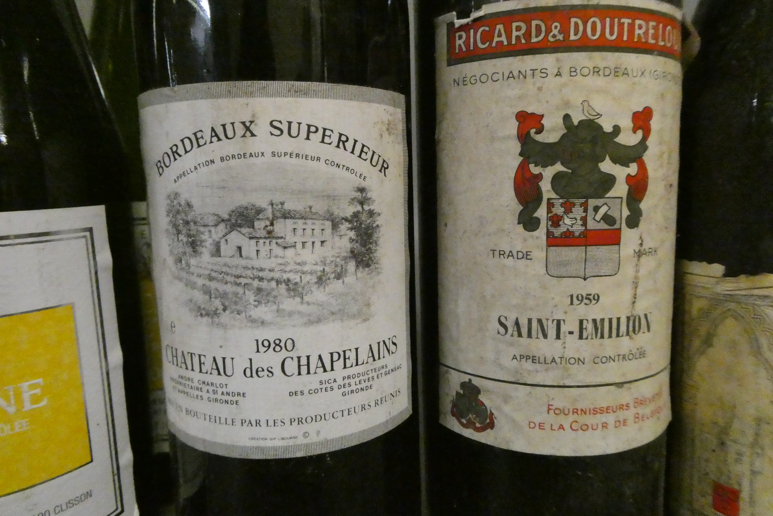 15 and 1 half bottles of mainly French wine Image