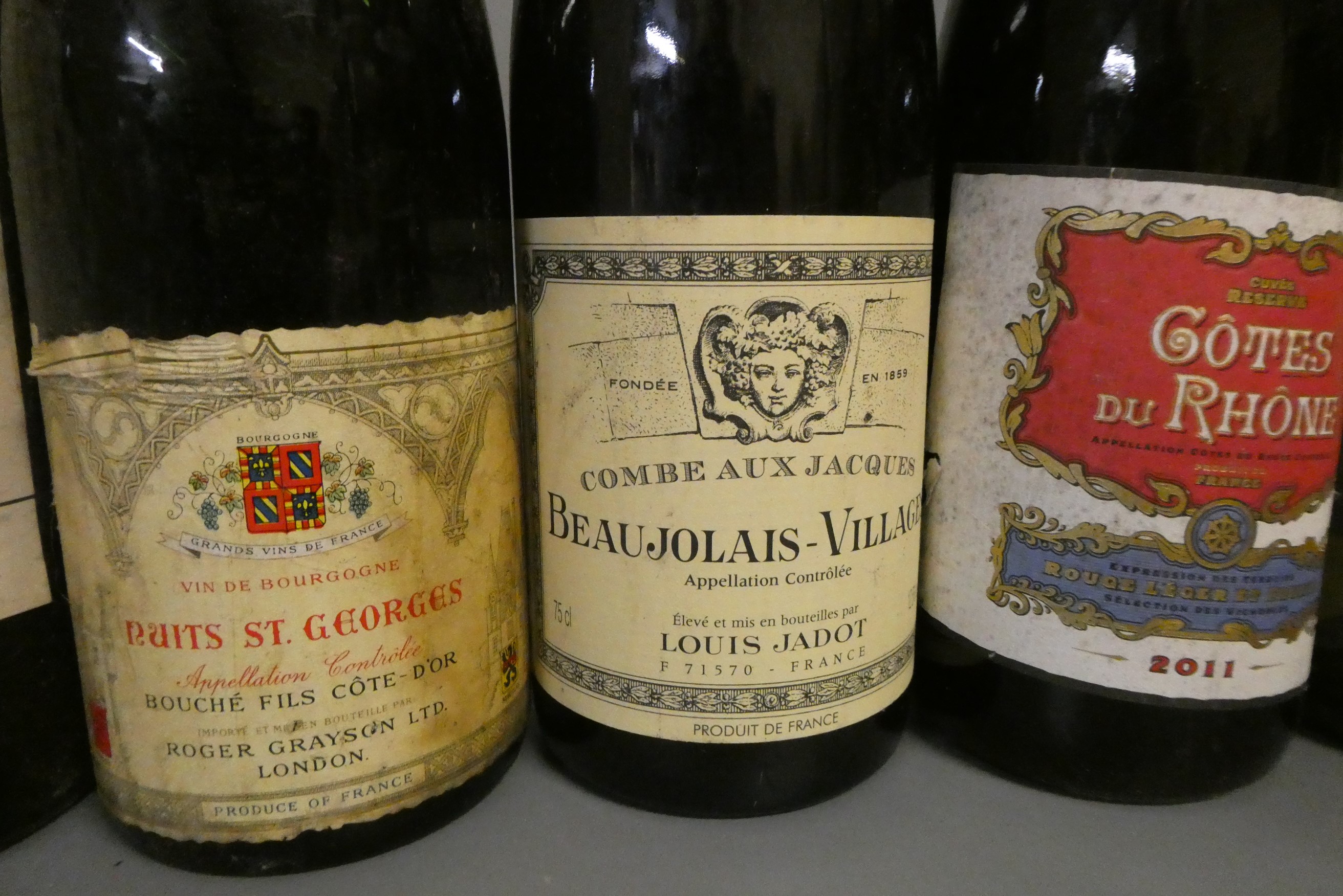 15 and 1 half bottles of mainly French wine Image