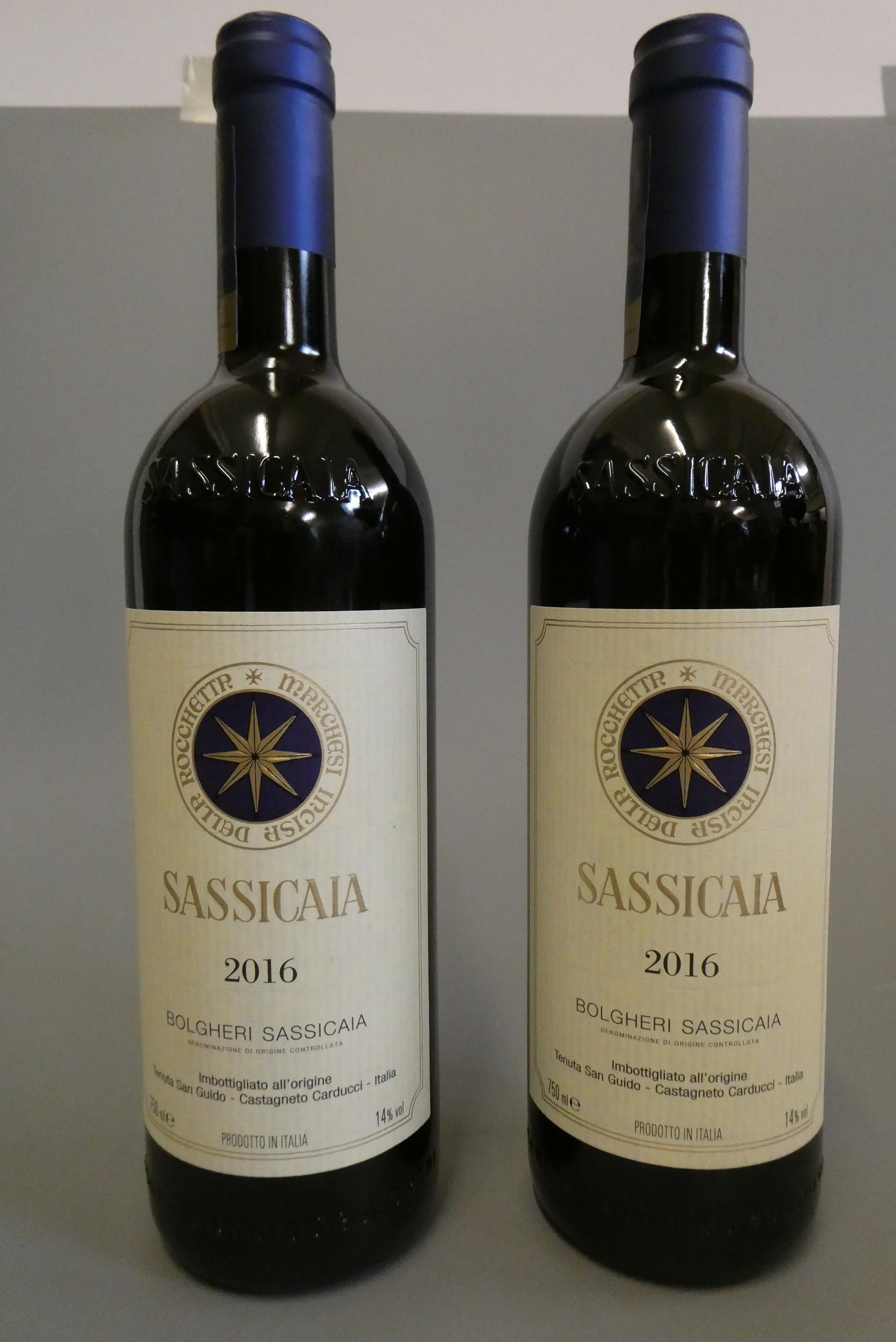 2 bottles Sassicaia, 2016, Bolgheri Sassicaia (Est. plus 24% premium inc. VAT) Image