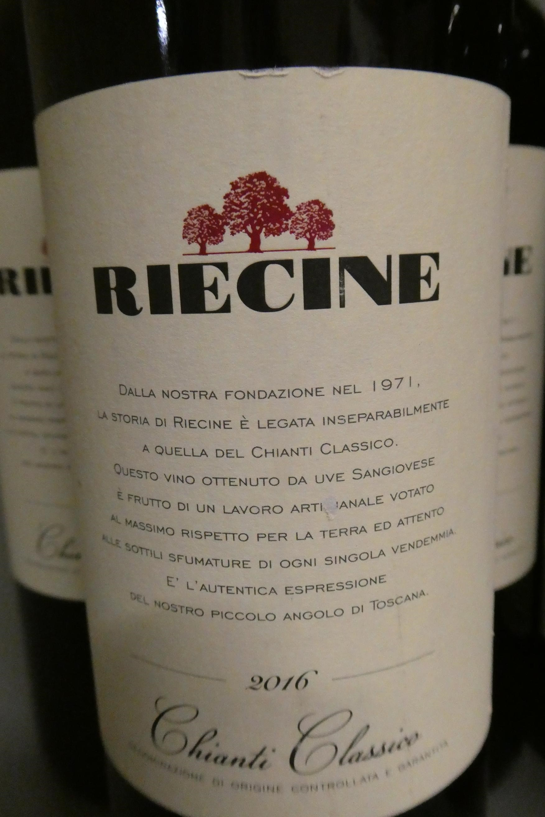 12 bottles 2016 Chianti Classico, comprising 9 Filetta di Lamole, and 3 Riecine (Est. plus 24% Image