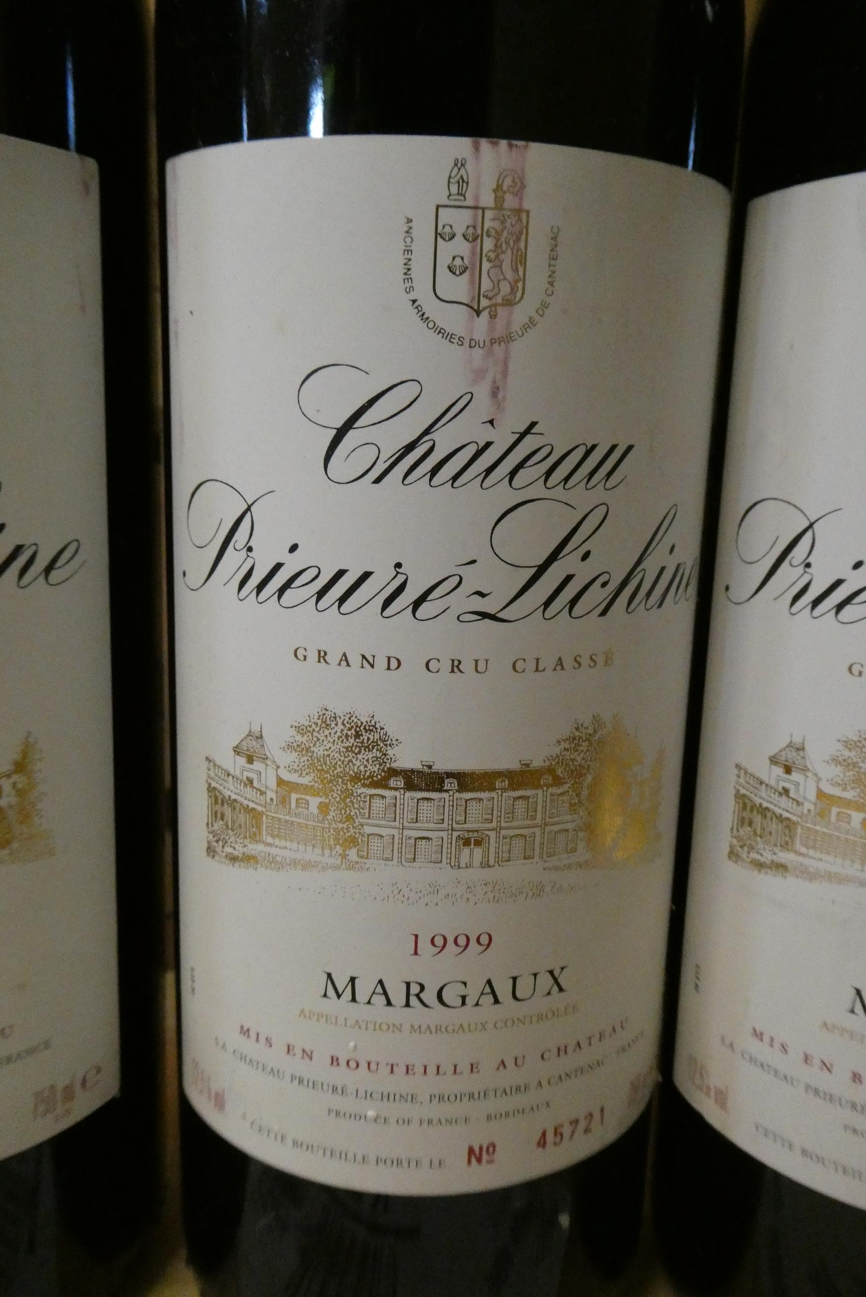 5 bottles Chateau Prieure Lichine, 1999, Margaux, grand cru classe (Est. plus 24% premium inc. VAT) Image
