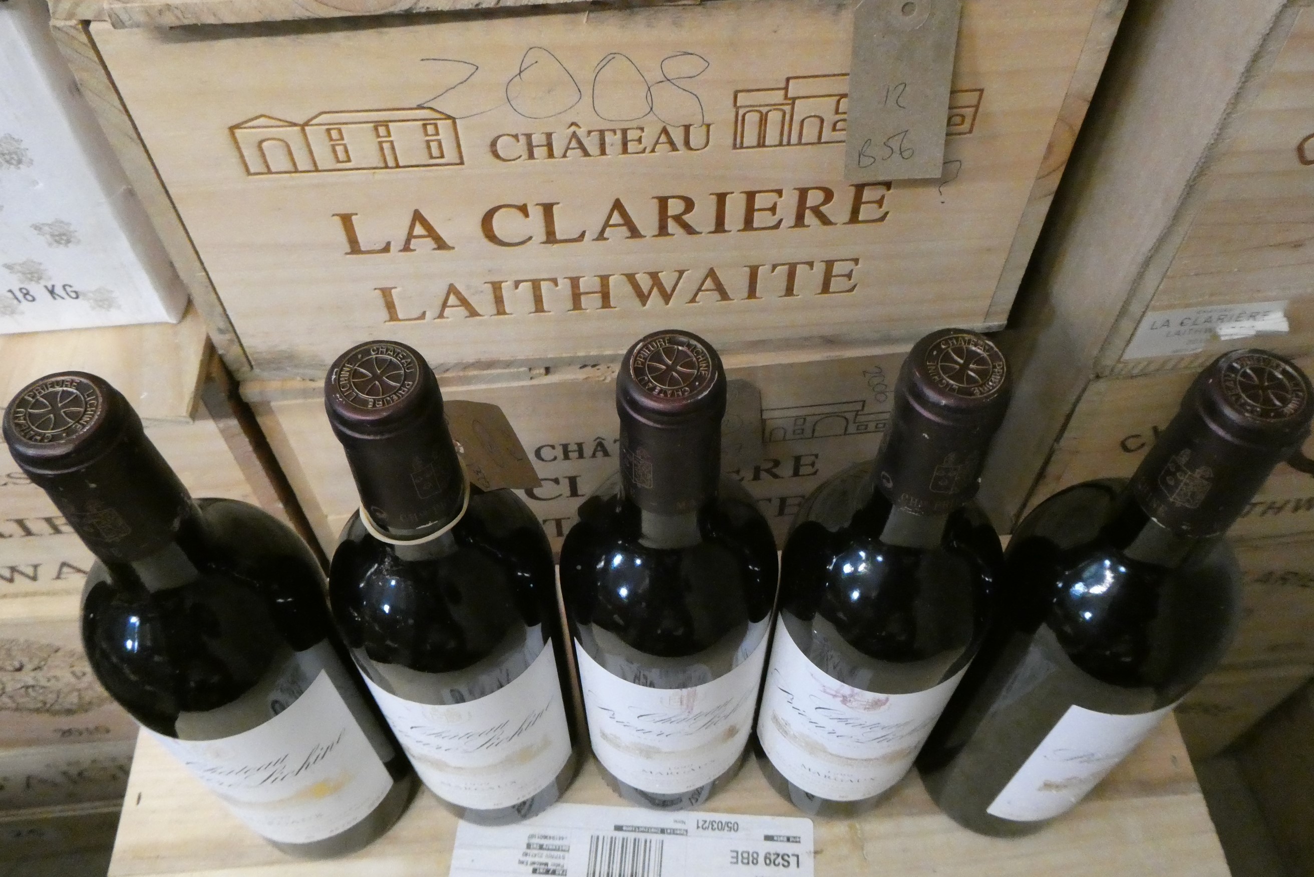 5 bottles Chateau Prieure Lichine, 1999, Margaux, grand cru classe (Est. plus 24% premium inc. VAT) Image