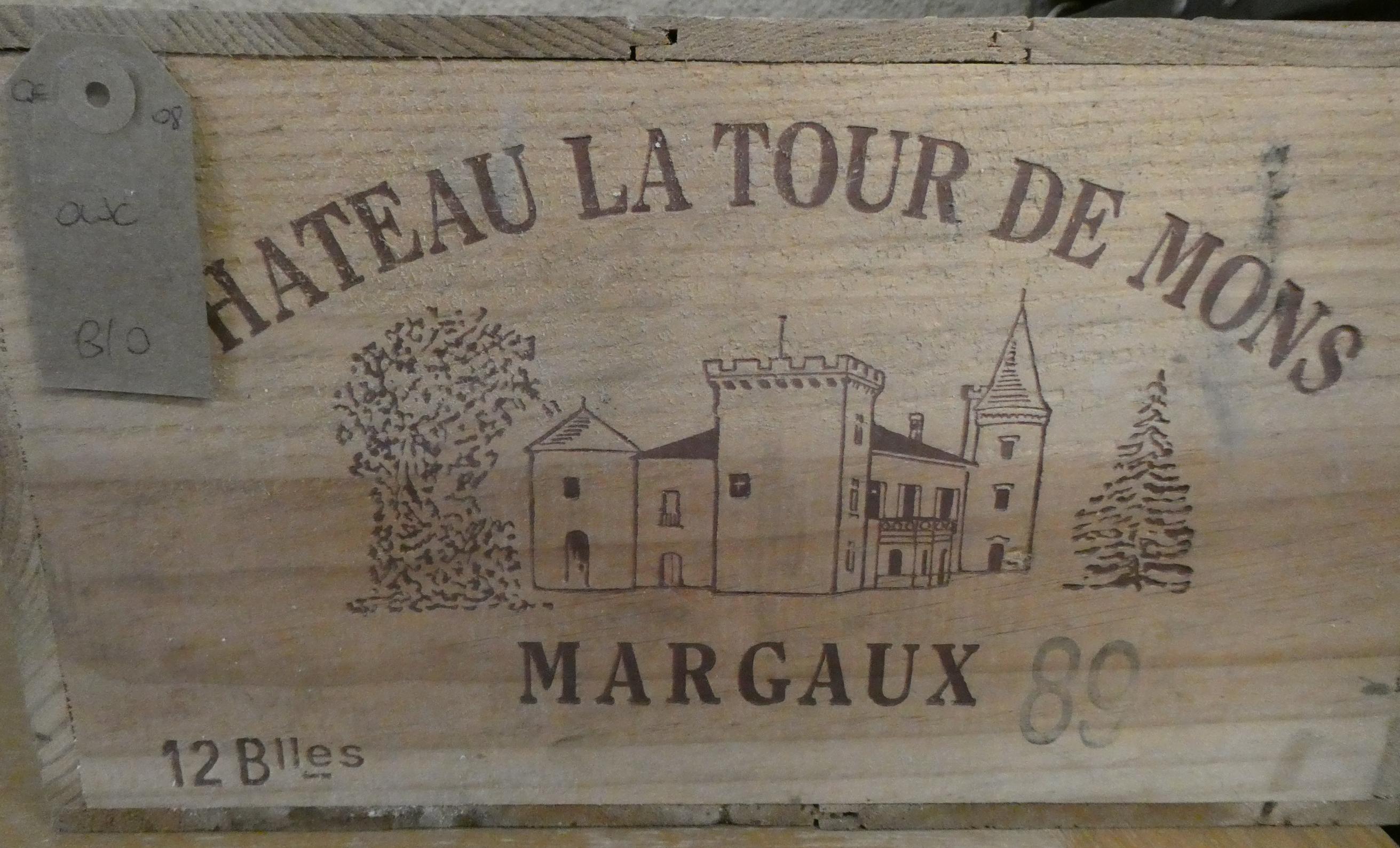 12 bottles Chateau La Tour de Mons, 1989, Margeaux, OWC (Est. plus 24% premium inc. VAT) Image