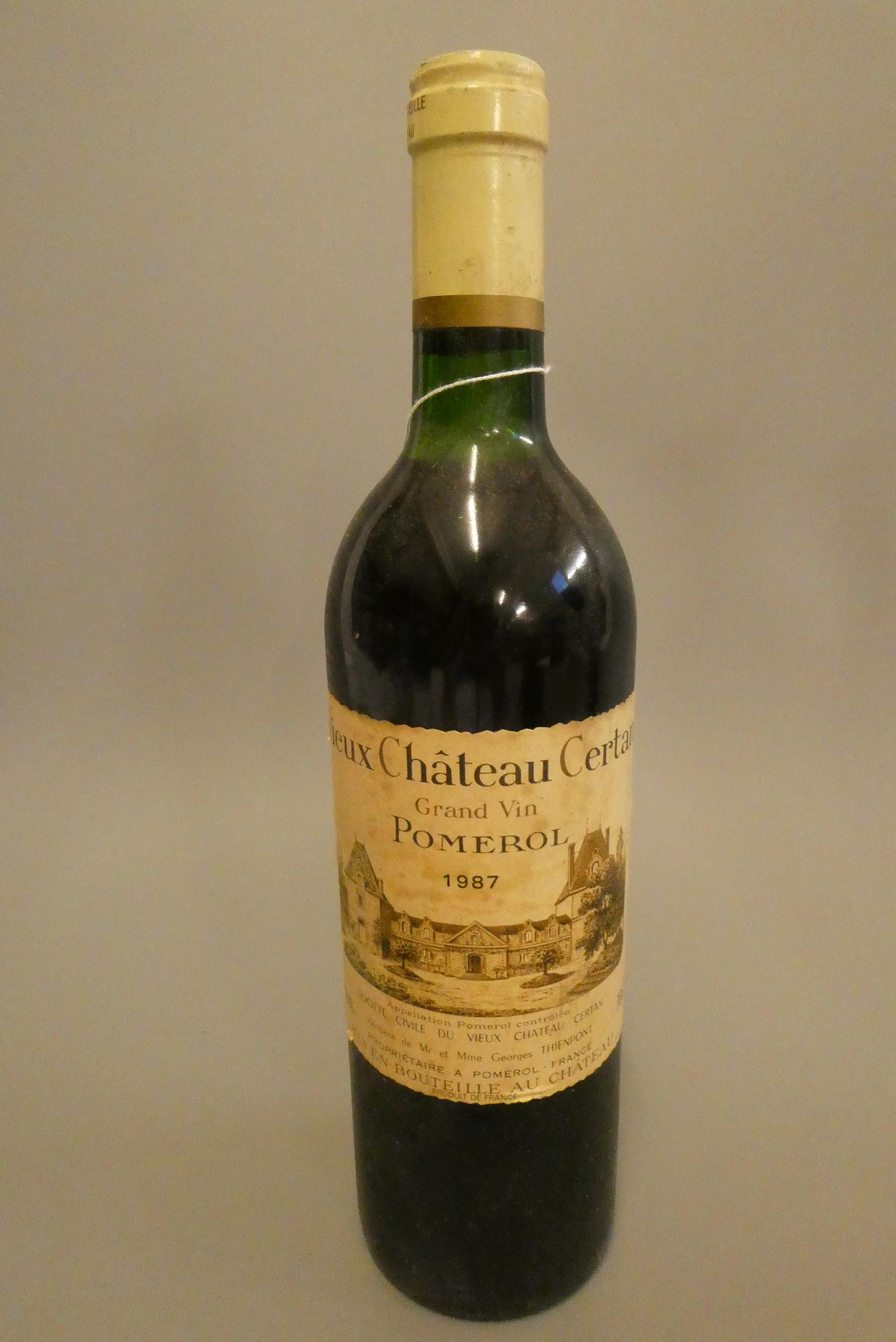 1 bottle Vieux Chateau Certan, 1987, pomerol, grand vin, mis en bouteille au chateau (Est. plus 24% Image