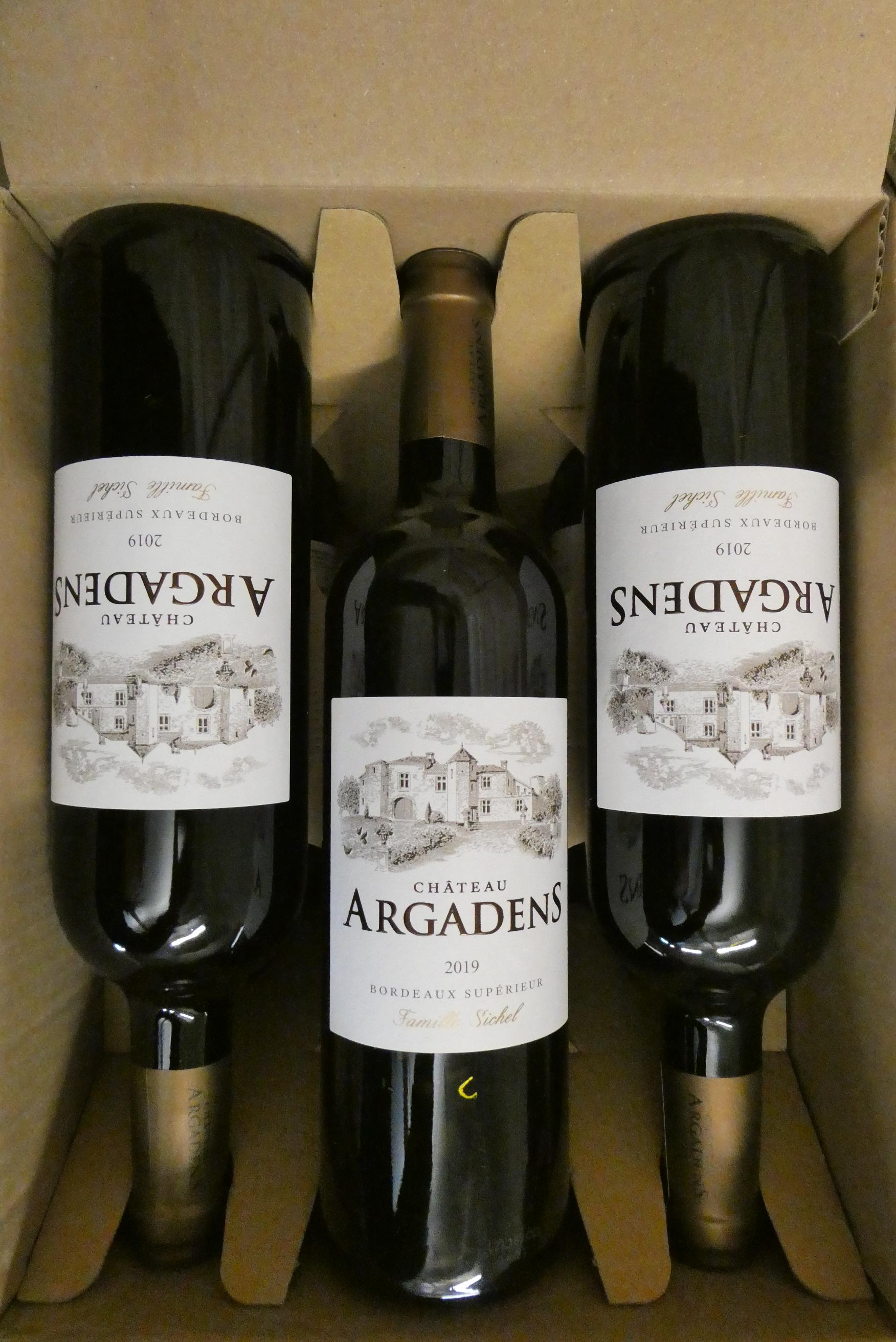 6 bottles Chateau Argadens, 2019, bordeaux superieur, OC (Est. plus 24% premium inc. VAT) Image