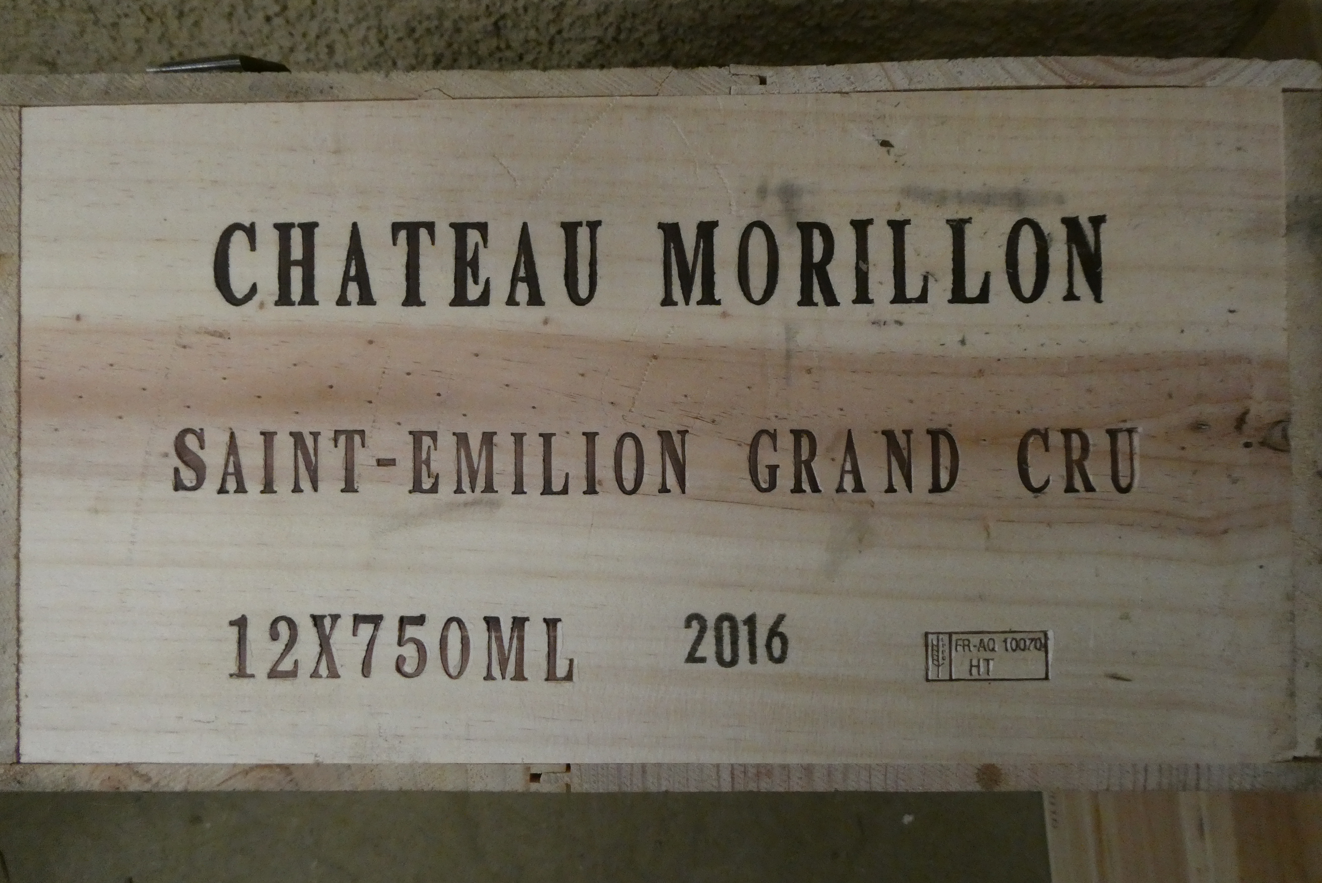 12 bottles Chateau Morillon, 2016, Saint-Emilion grand cru, OWC (Est. plus 24% premium inc. VAT) Image