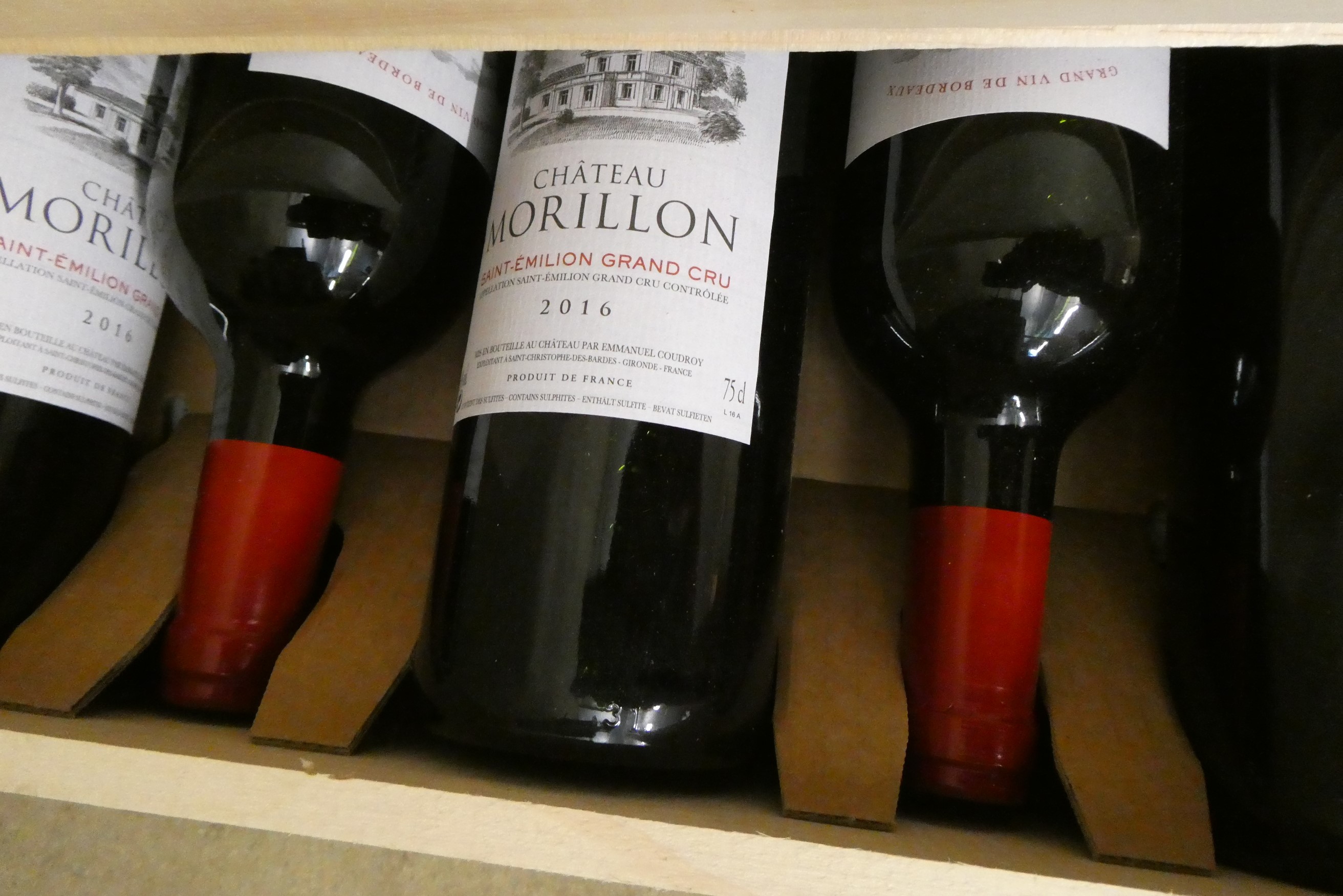 12 bottles Chateau Morillon, 2016, Saint-Emilion grand cru, OWC (Est. plus 24% premium inc. VAT) Image