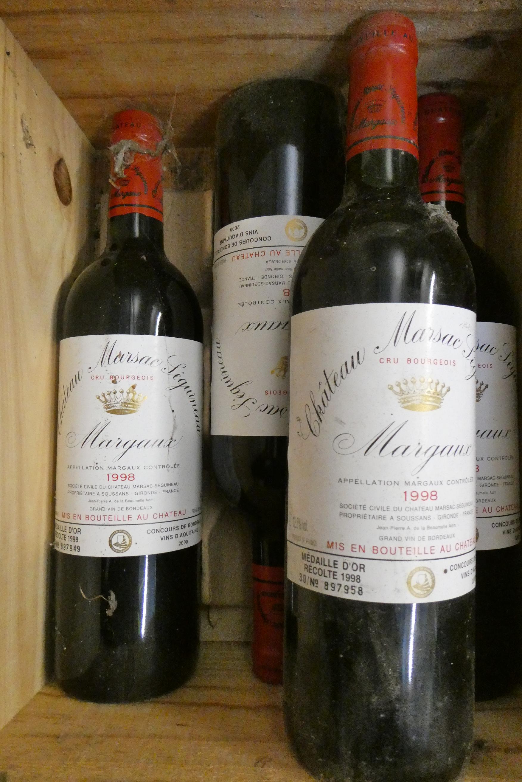 4 bottles Chateau Marsac Seguineau, 1998, Margaux, OWC (Est. plus 24% premium inc. VAT) Image