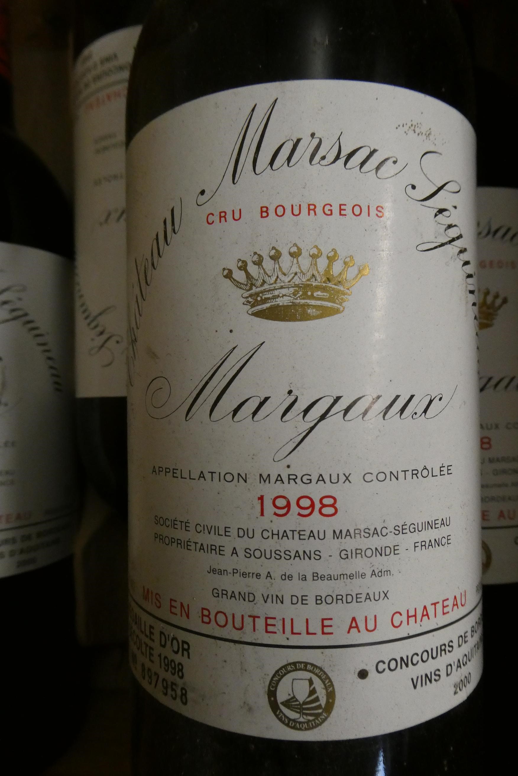 4 bottles Chateau Marsac Seguineau, 1998, Margaux, OWC (Est. plus 24% premium inc. VAT) Image