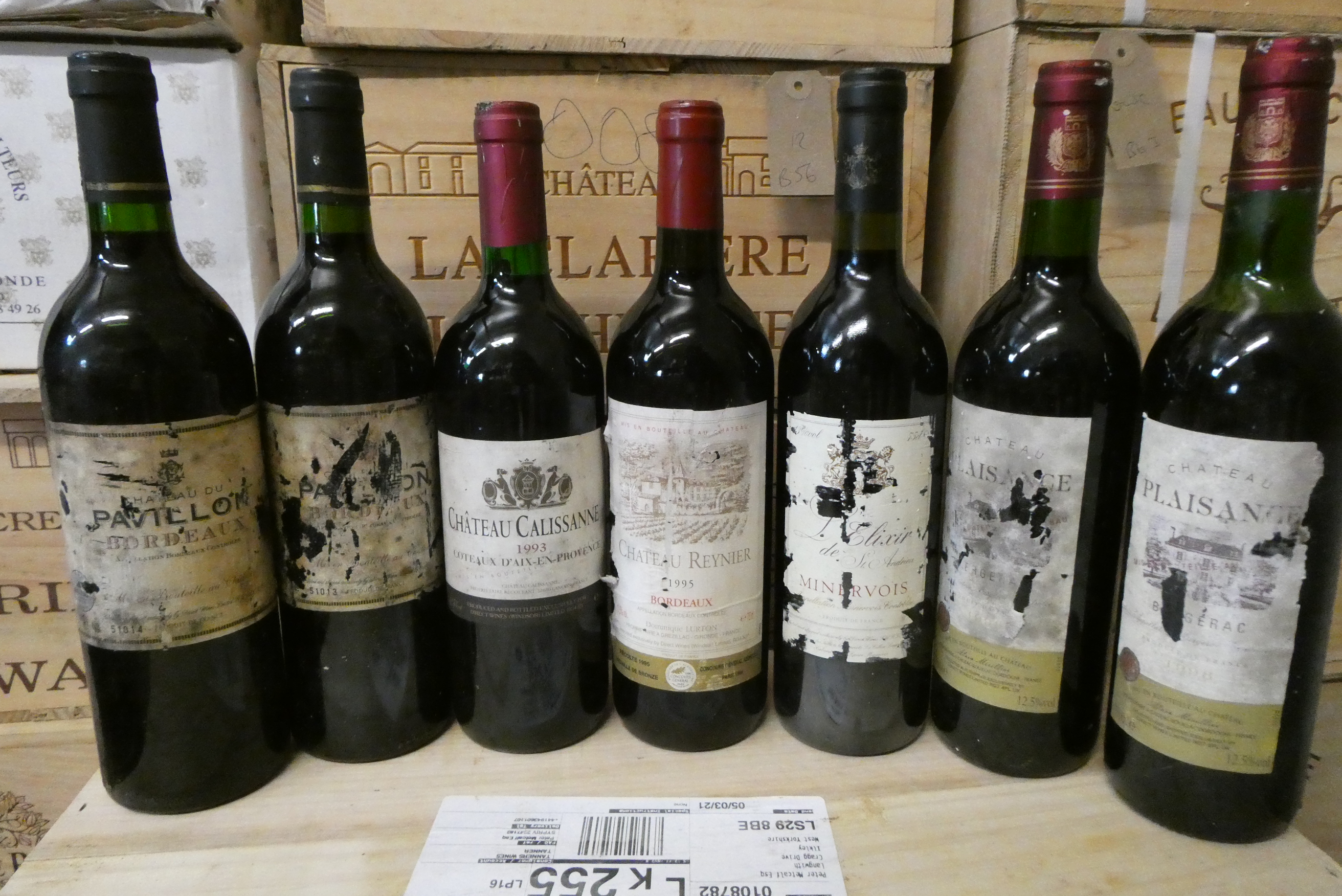 7 bottles red Bordeaux, comprising 2 1998 Ch. Plaisance, Bergerac, 2 Ch. Du Pavillon, 1 1993 Ch. Image