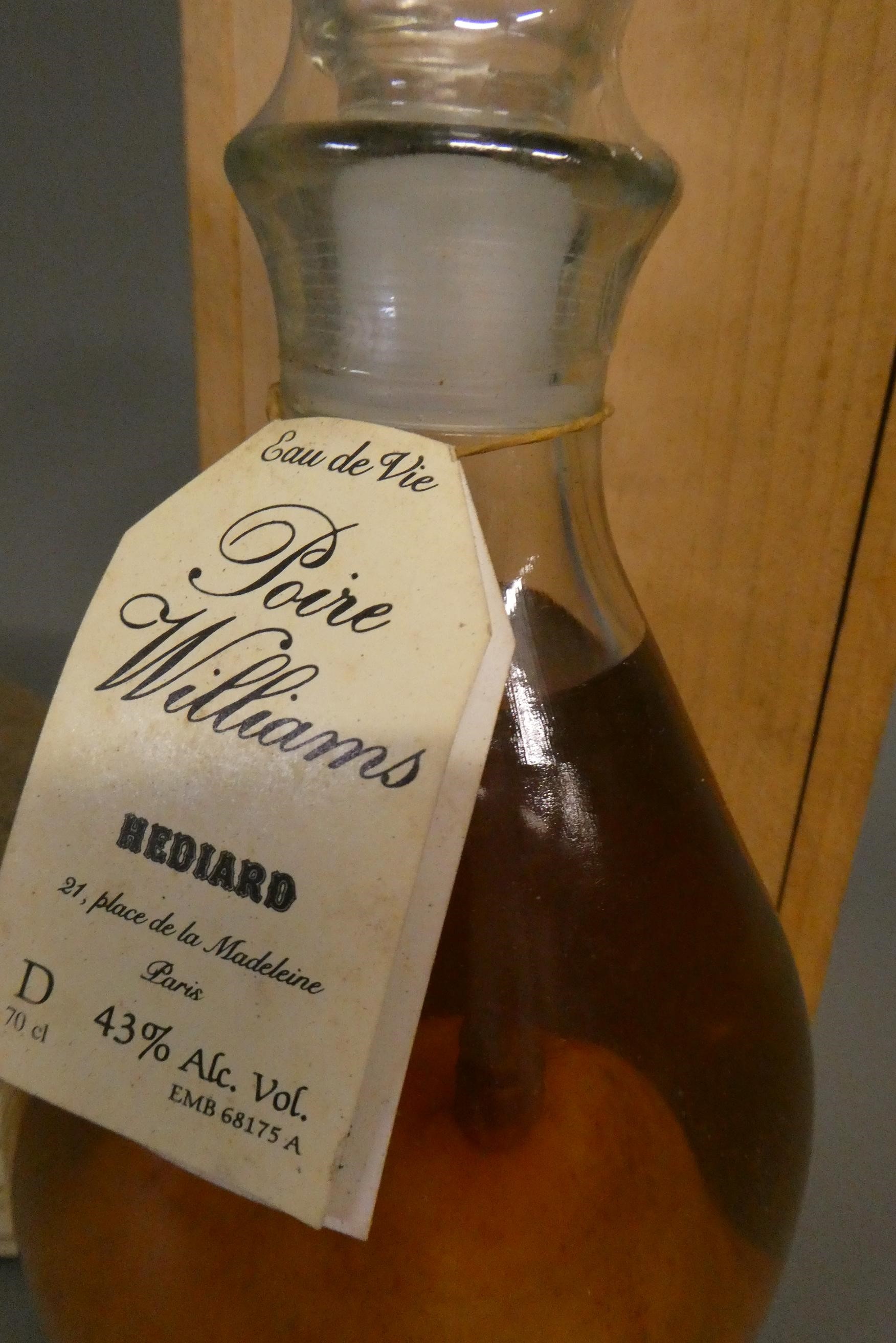 3 bottles comprising 1 Whitwhams Millenium Port, 1 Poire Williams Hediard, & 1 Babunia Polish mead Image