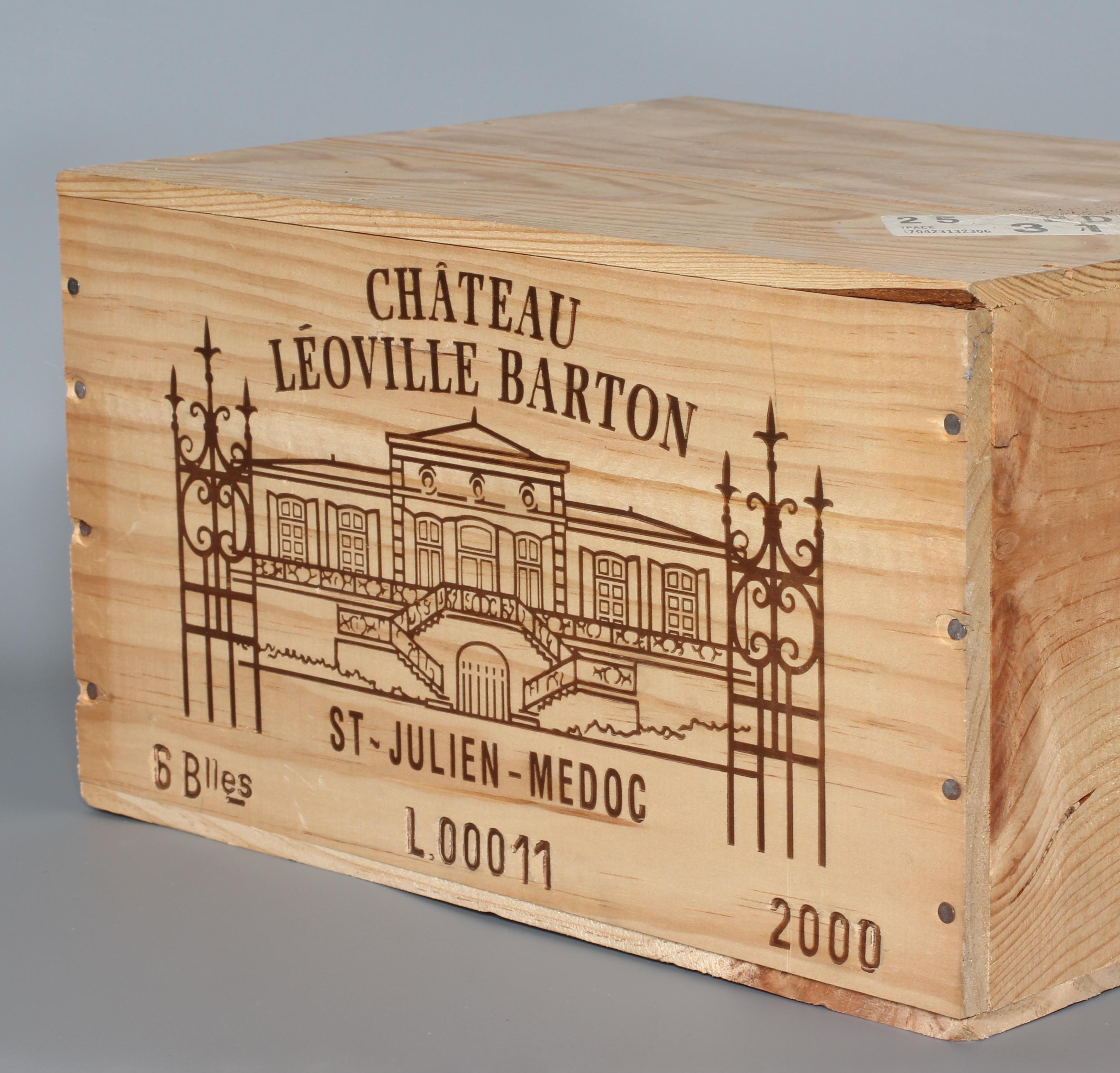 6 bottles Chateau Leoville Barton, 2000, St-Julien-medoc, OWC (Est. plus 24% premium inc. VAT) Image
