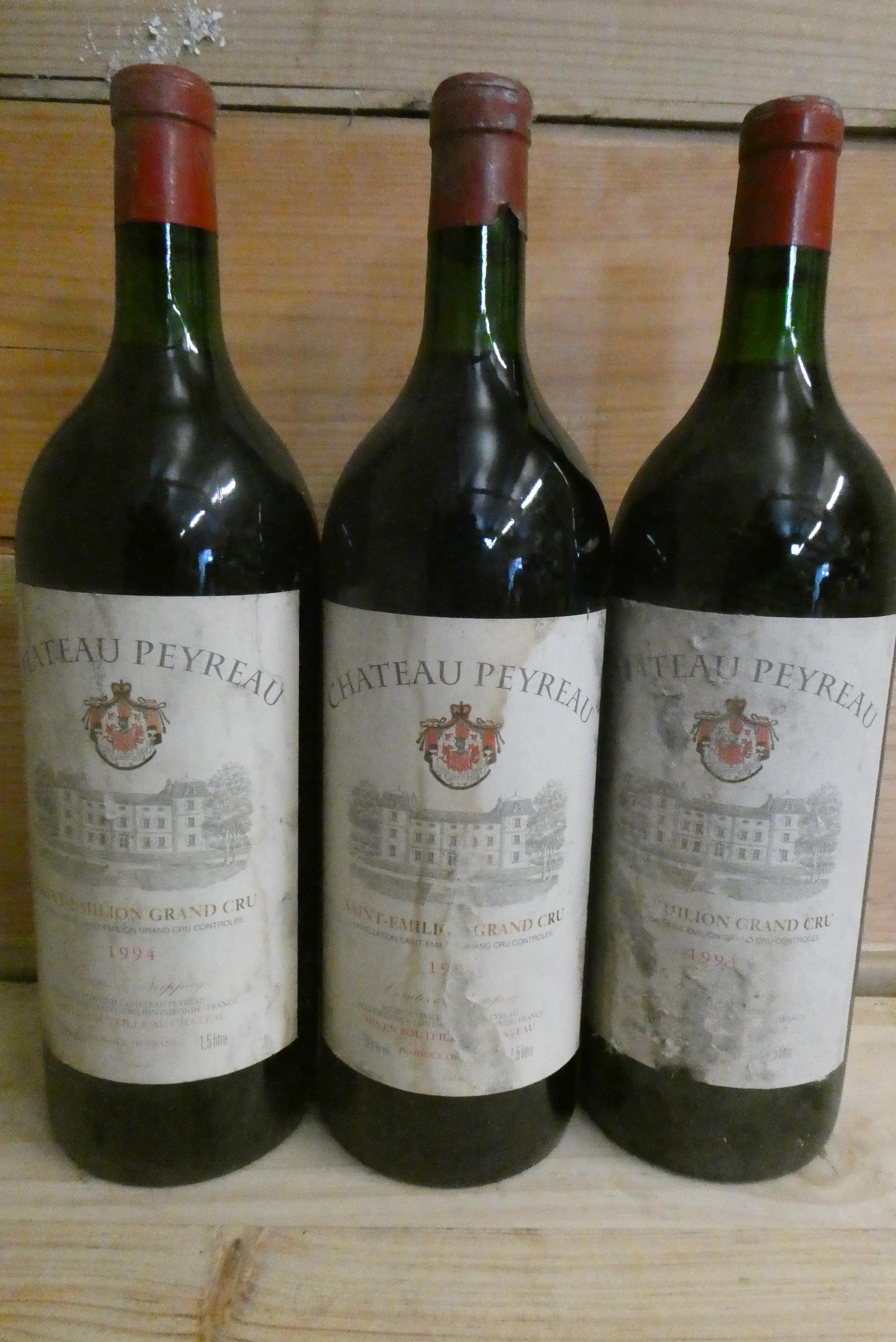 3 magnums Chateau Peyreau, 1994, Saint-Emilion grand cru (Est. plus 24% premium inc. VAT) Image