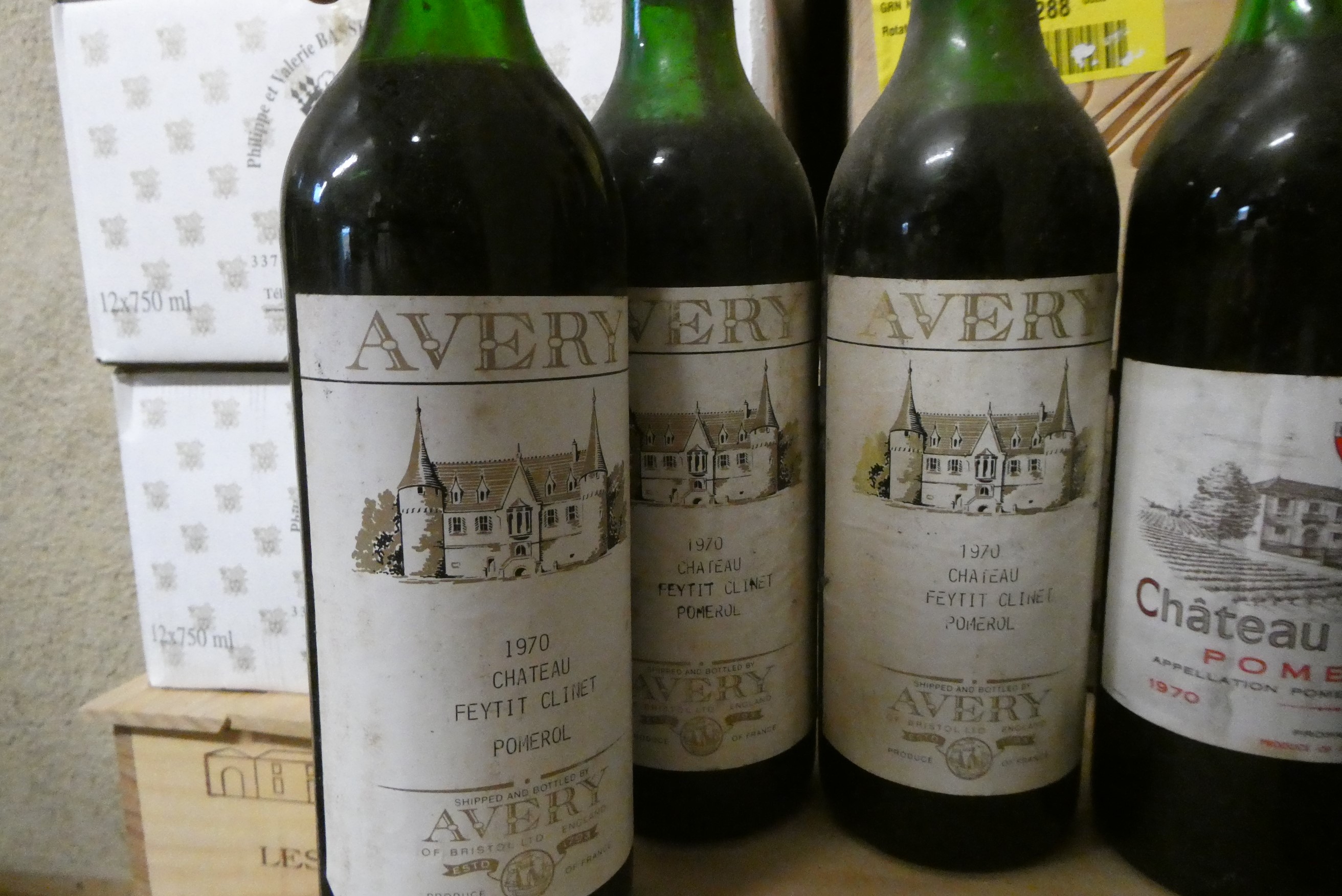 5 bottles Chateau Bellevue, 1970, Pomerol, together with 3 Chateau Feytit Clinet, 1970, Pomerol with Image