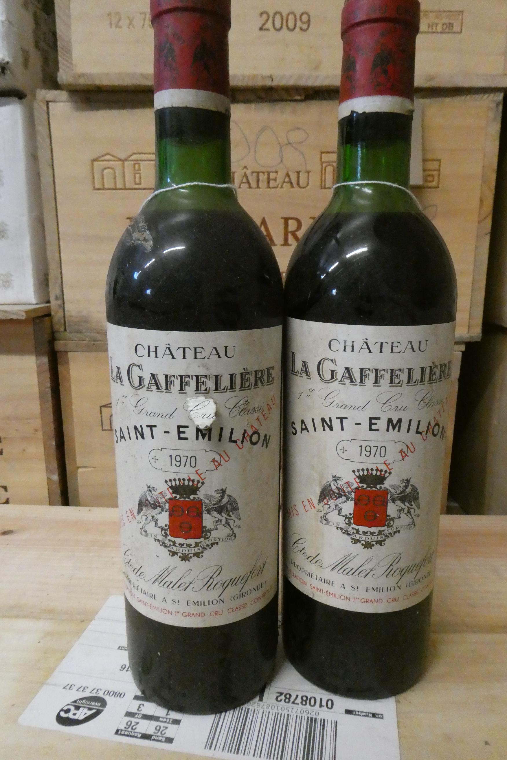 2 bottles Chateau La Gaffeliere, 1970, Saint-Emilion, 1er grand cru classe (Est. plus 24% premium Image