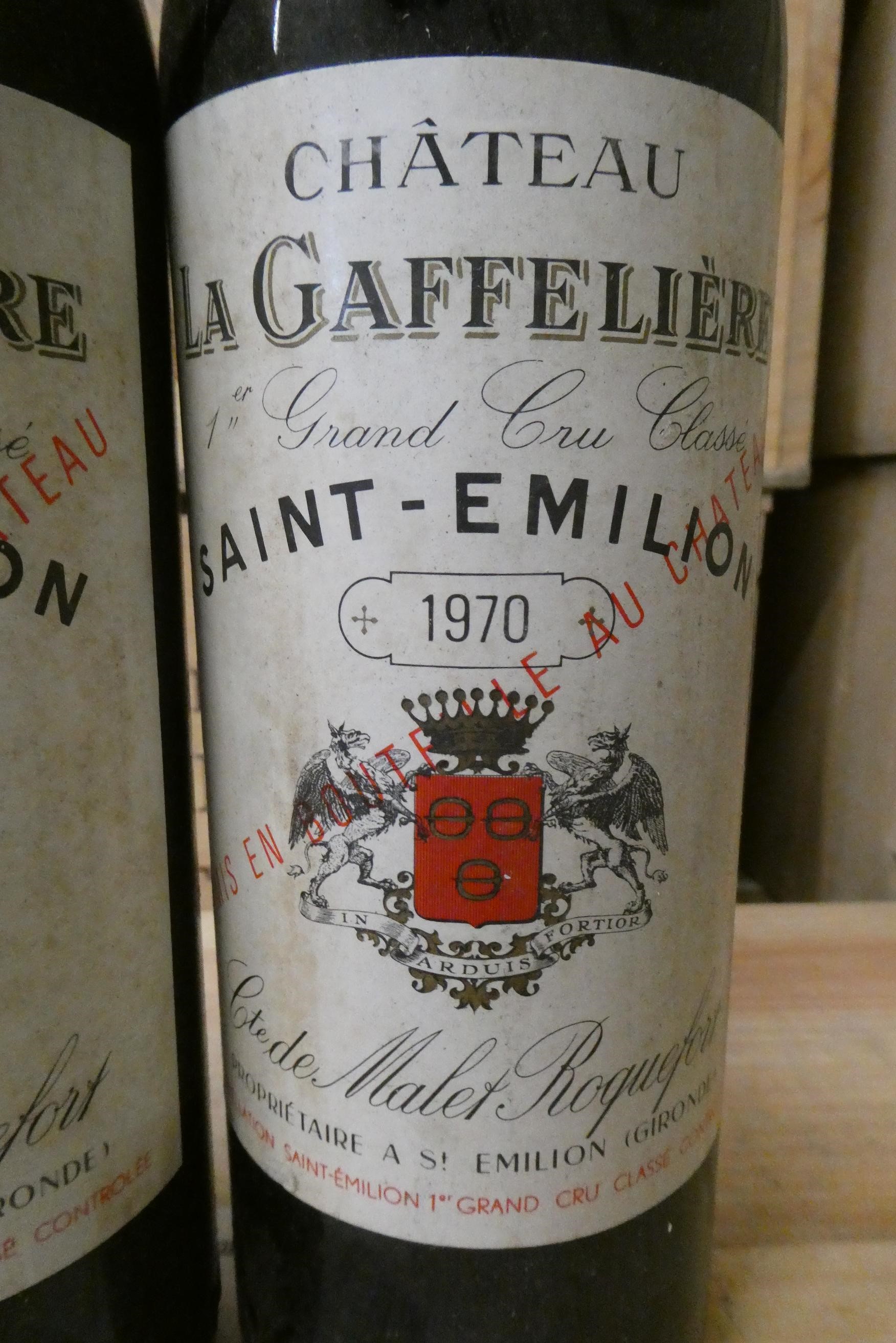 2 bottles Chateau La Gaffeliere, 1970, Saint-Emilion, 1er grand cru classe (Est. plus 24% premium Image